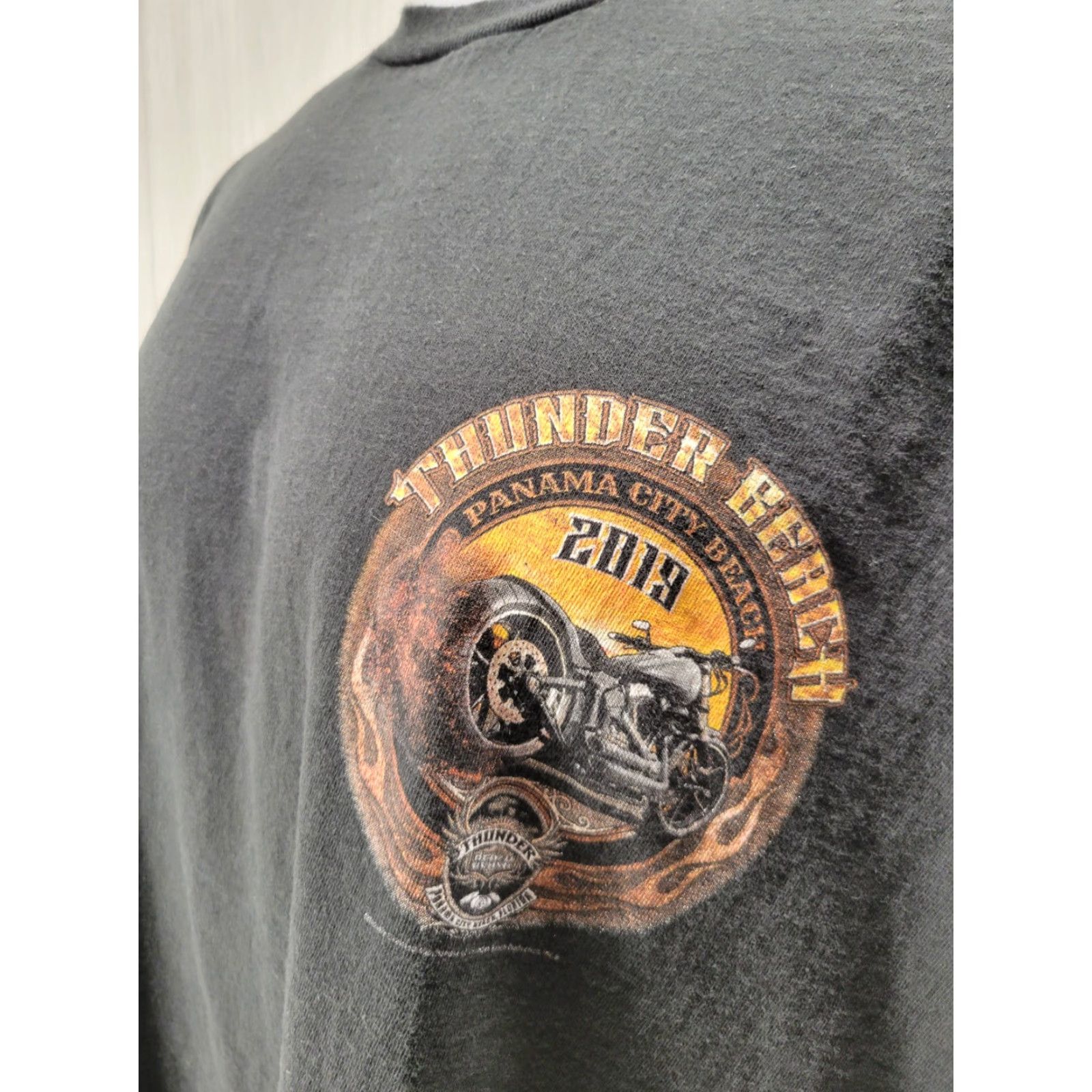 Vintage Thunder Beach 2019 T Shirt Mens 3XL Black Panama City Motorcycles Shirt Vintage No N/A Size US XXL / EU 58 / 5 - 4 Thumbnail