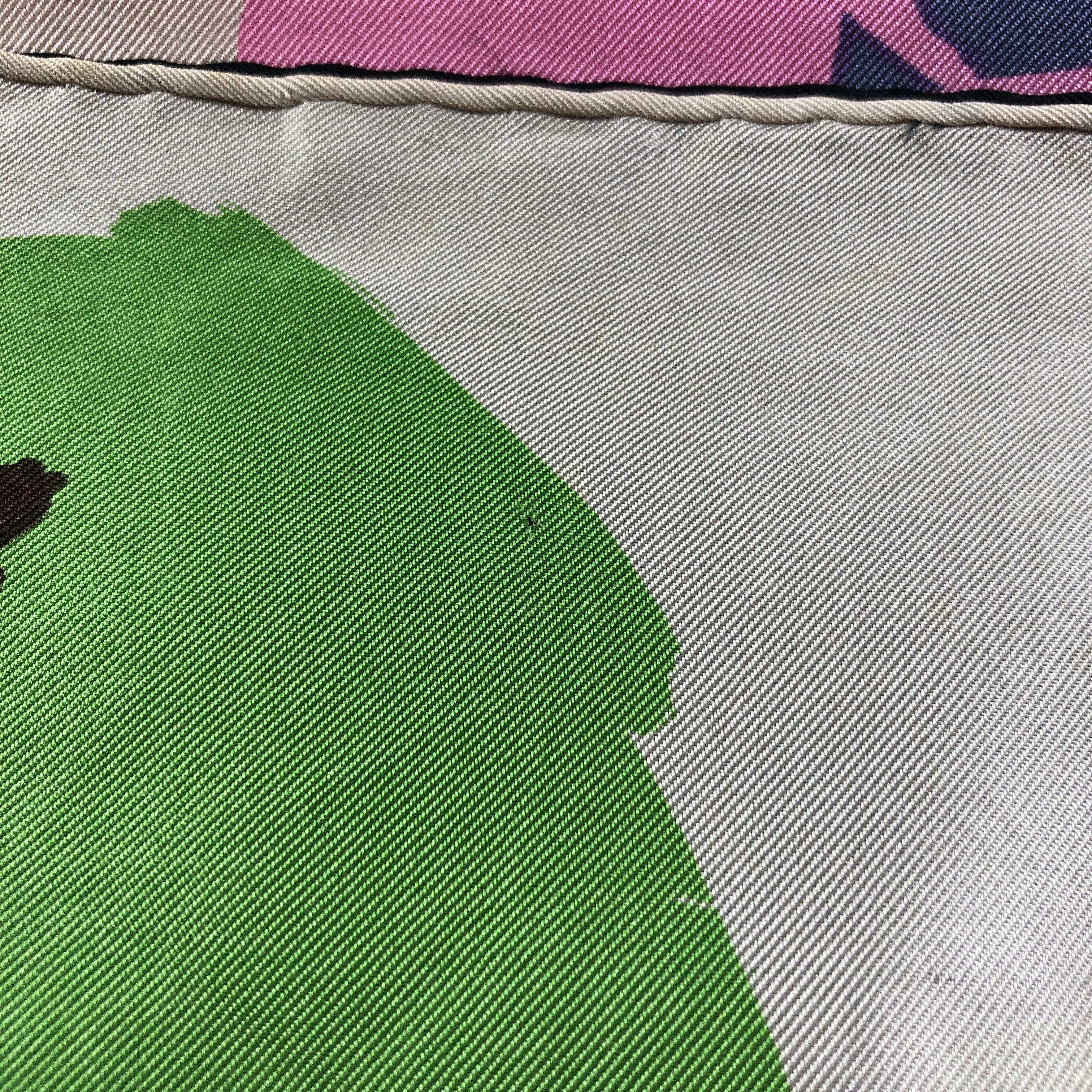 Vintage PAS Abstract Hand Rolled Silk Scarf M442 Size ONE SIZE - 15 Thumbnail