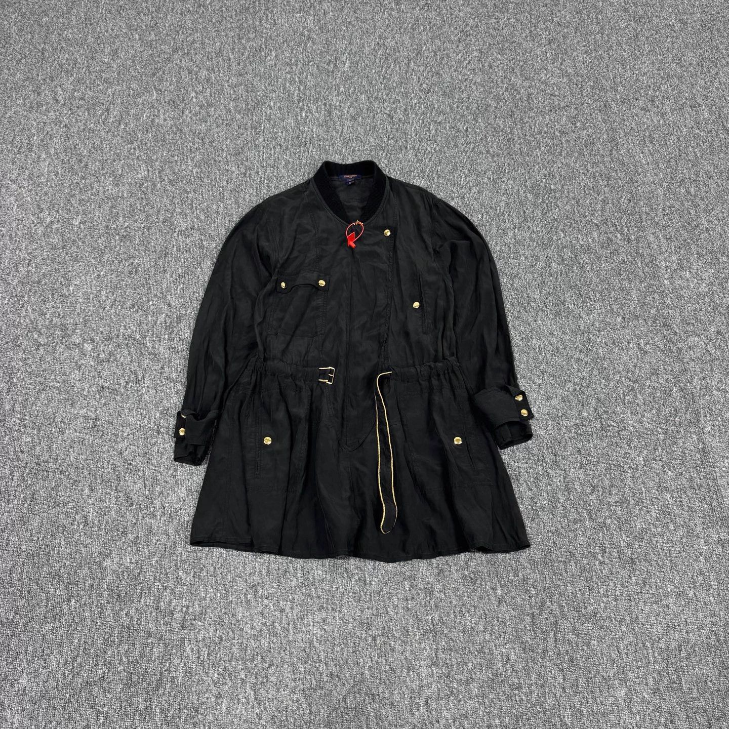 Louis Vuitton LV Waist-Cinched Metal Button Mid-Length Dress 38 99 New Size S / US 4 / IT 40 - 1 Thumbnail