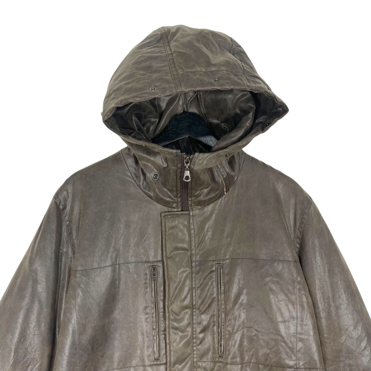 Melrose Vintage Melrose Waxed Jacket Hoodie Japanese Brand Size US M / EU 48-50 / 2 - 7 Thumbnail