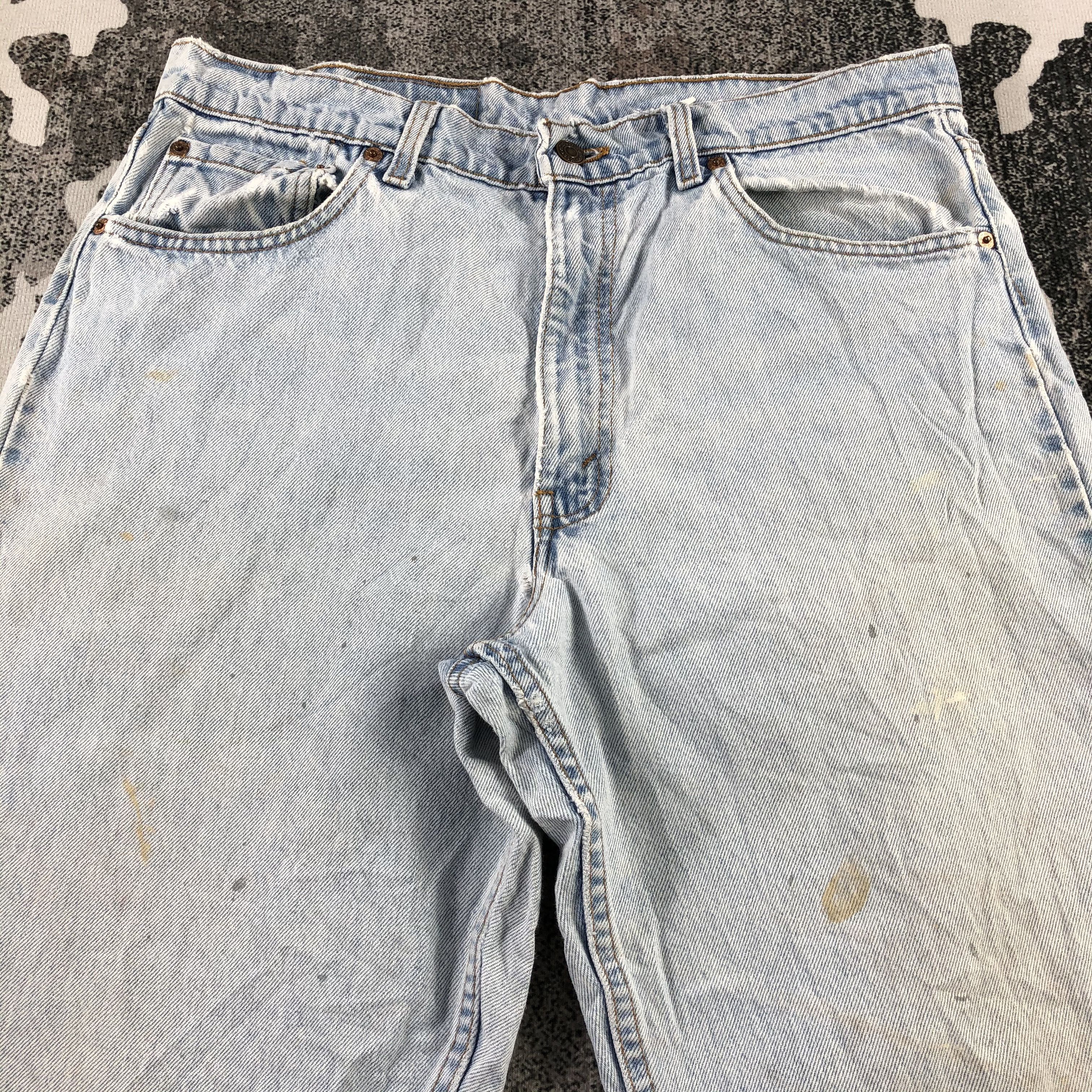 Levi's Vintage 90s Levis 550 Jeans Lightwash Denim KJ1376 Size US 35 - 3 Thumbnail
