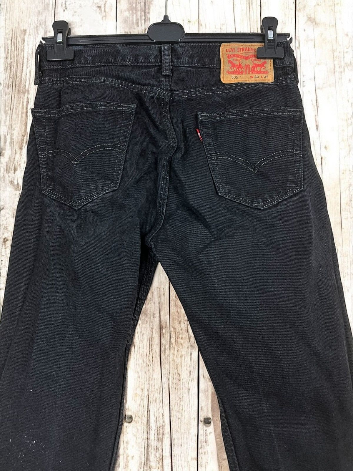 Levi's Levi’s 505 black straight jeans size W30 L32 Size US 30 / EU 46 - 4 Thumbnail