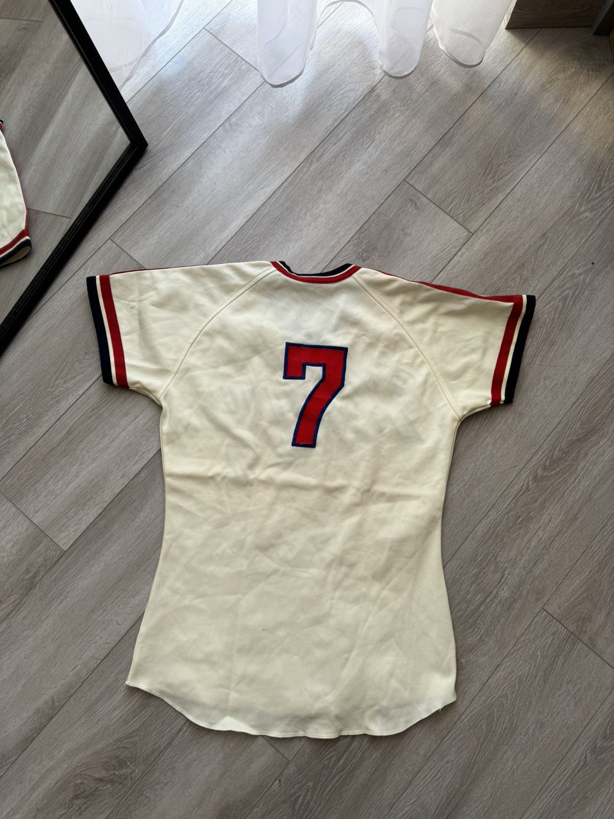 Descente Koyu #7 Game-Worn Japanese Vintage Baseball Jersey Size US L / EU 52-54 / 3 - 3 Thumbnail