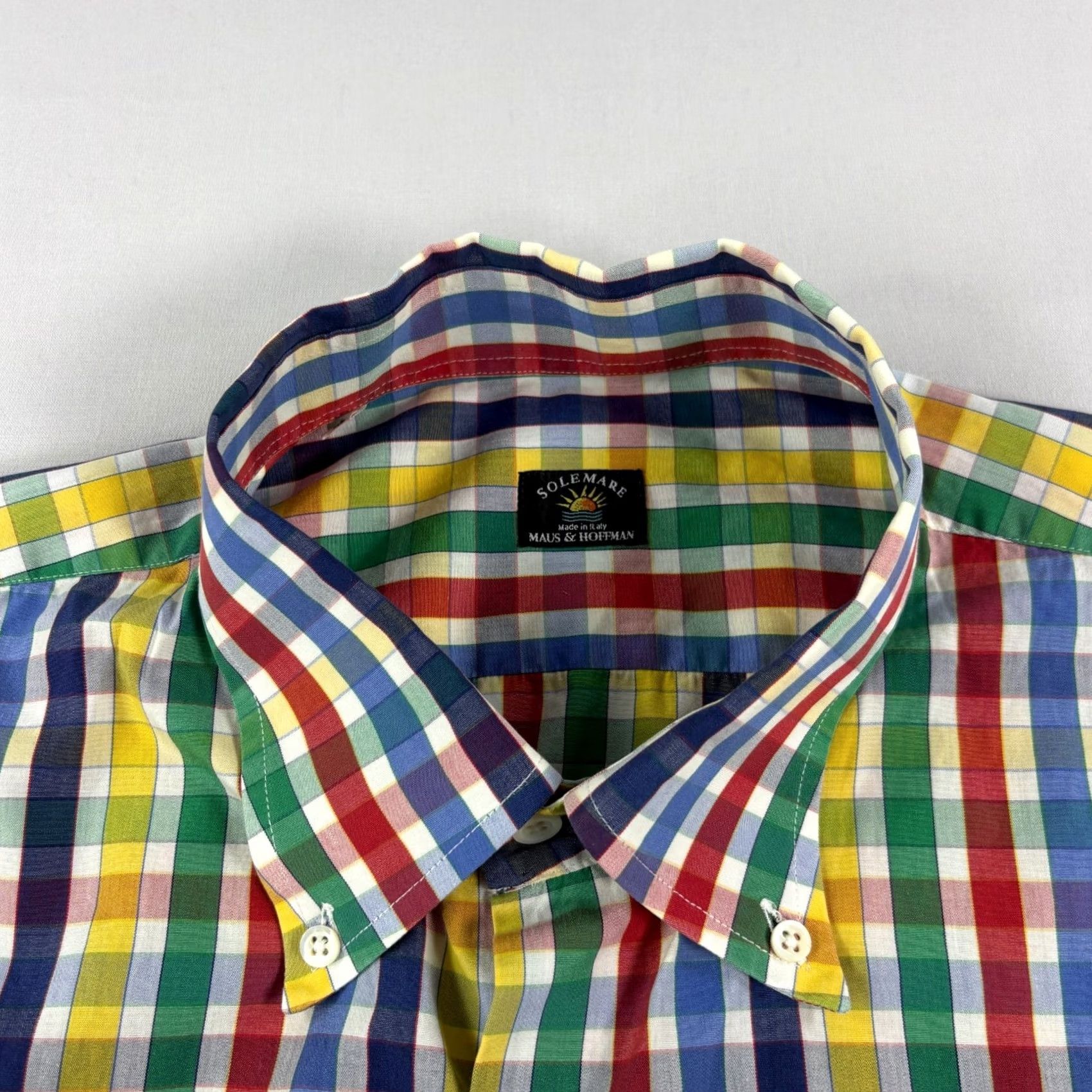 Vintage Maus & Hoffman Shirt Mens XL Button Up Short Sleeve Plaid Cotton Casual Size US XL / EU 56 / 4 - 3 Thumbnail