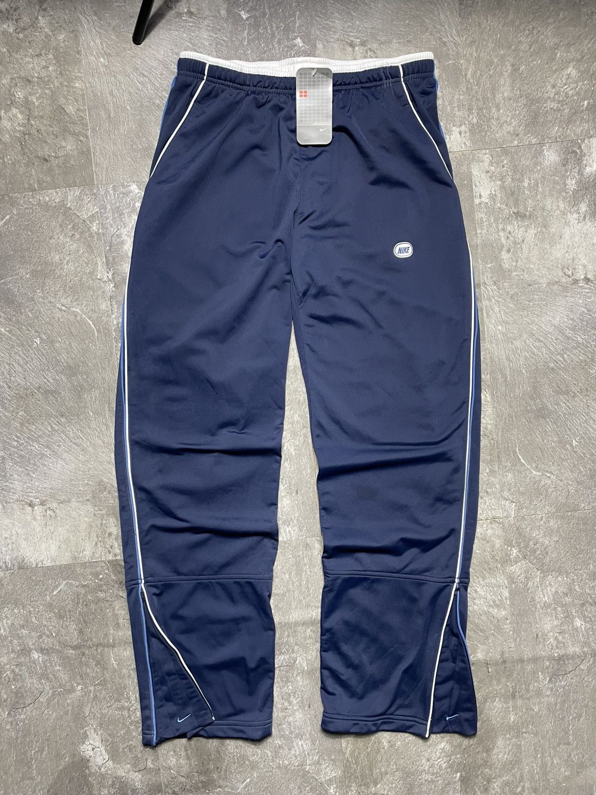 Nike NEW Nike Vintage Track Pants Blue Baggy Y2K Double Swoosh Size US 36 / EU 52 - 1 Thumbnail
