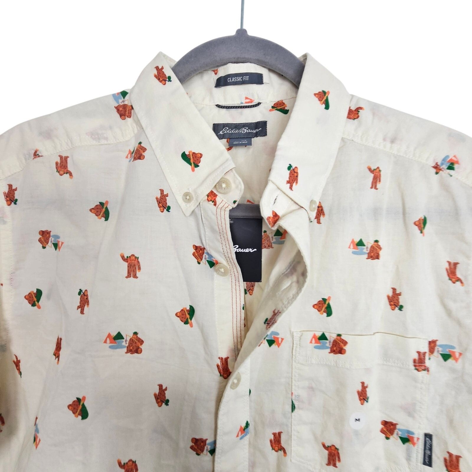 Eddie Bauer Eddie Bauer Mens Mr Short Sleeve Baja Shirt Big Foot Size M Size US M / EU 48-50 / 2 - 2 Thumbnail