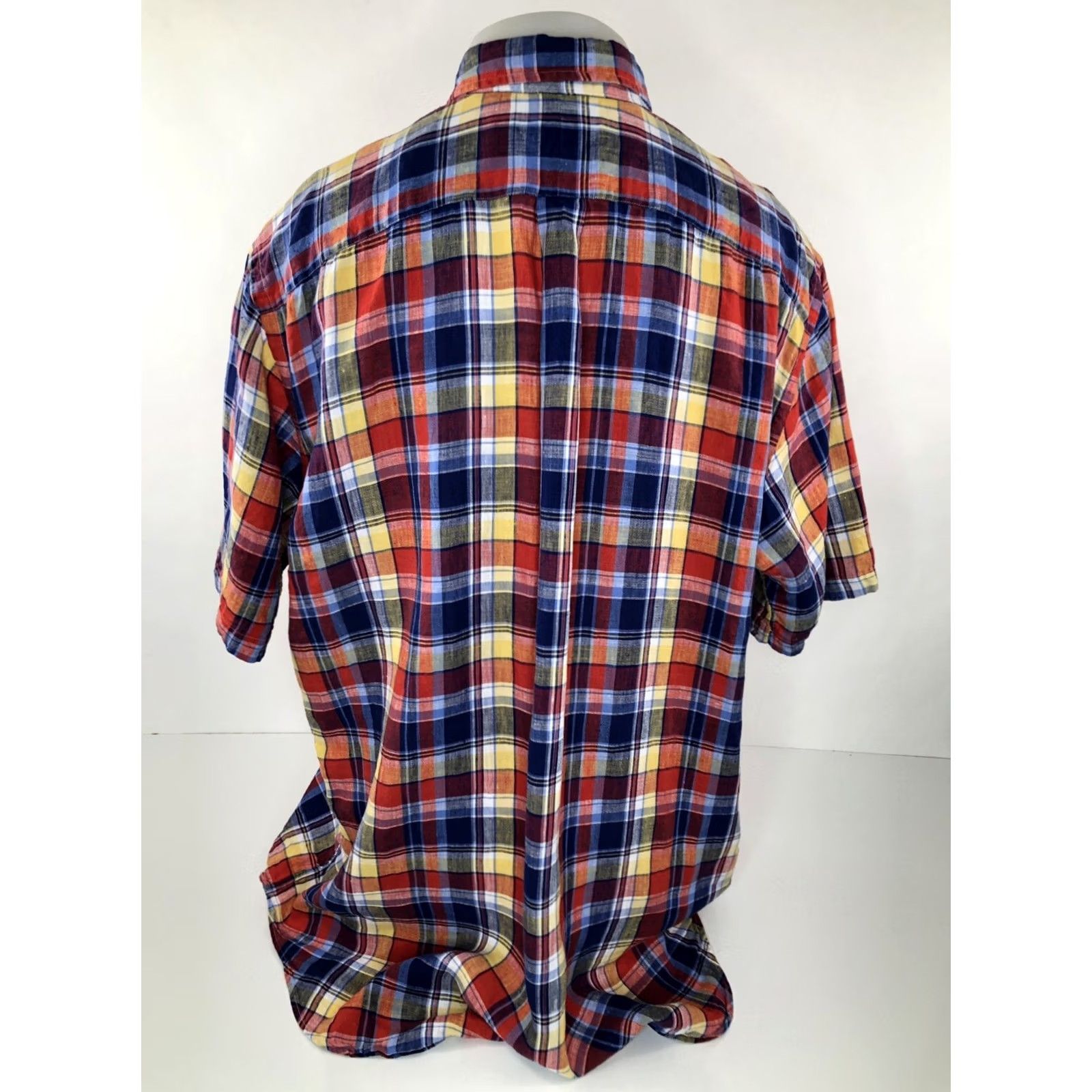 Polo Ralph Lauren POLO RALPH LAUREN Shirt Mens XLTALL LINEN Plaid Checked Embroidered Pony Size US XL / EU 56 / 4 - 4 Thumbnail
