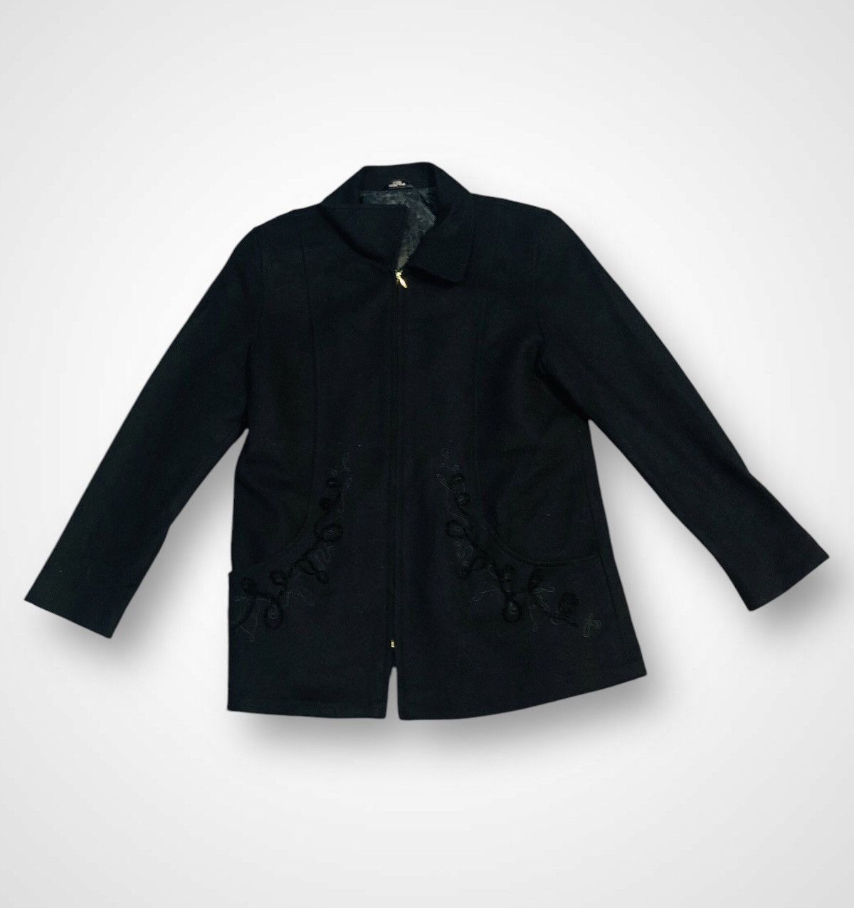 Japanese Brand Elegance Fashion Zippered Jacket (25) Size US M / EU 48-50 / 2 - 1 Thumbnail