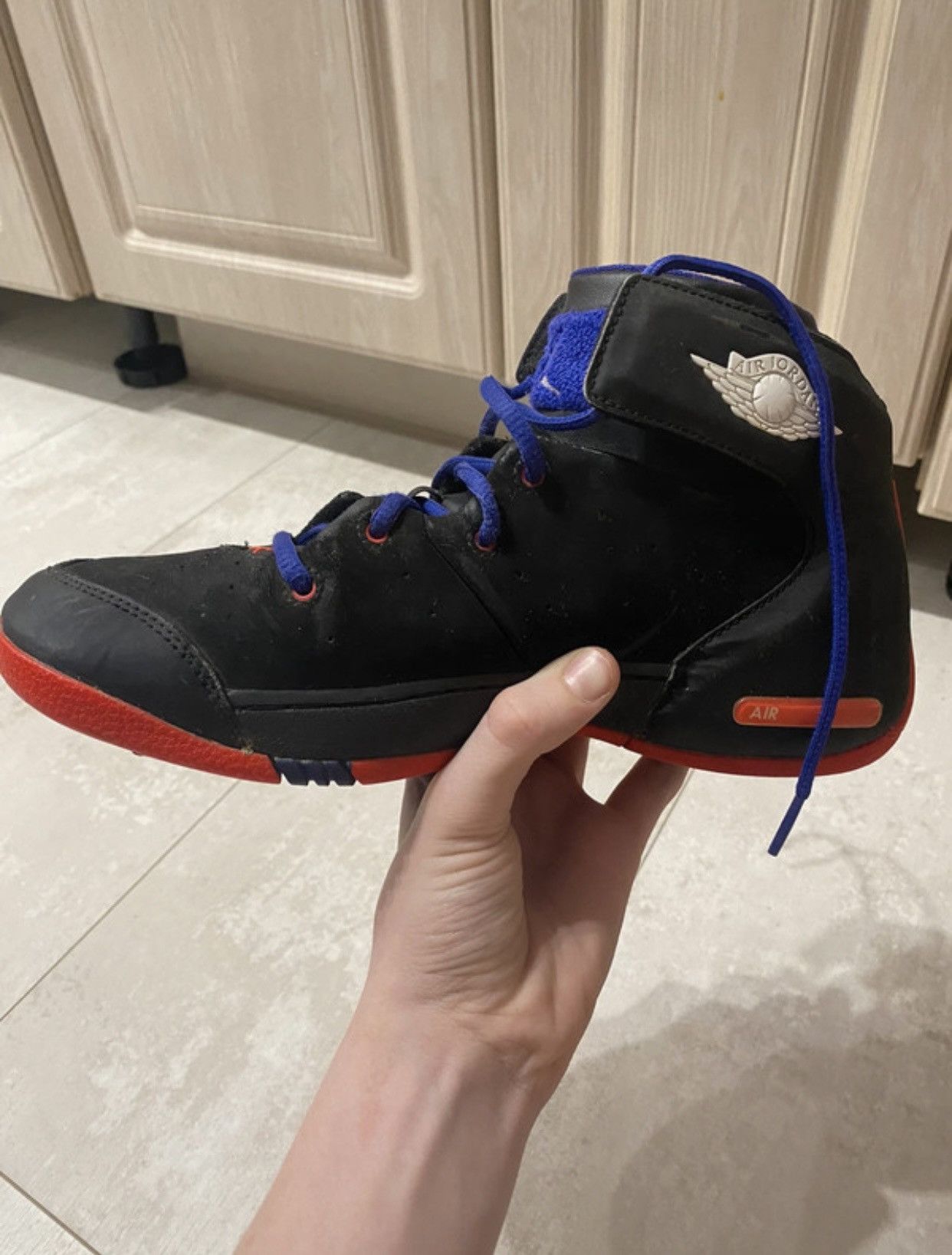 image of Jordan Nike Air Jordan Melo 1.5 Concord Infd Black Purple Red Nike Shoes in White, Men's (Size 7)