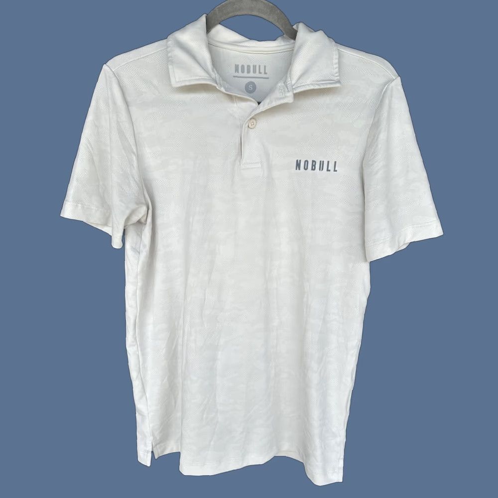 Vintage NOBULL Polo Shirt Camouflage Lightweight Short Sleeve Button-Up Collared White Mens S Regular Spread Collar Casual Travel Size US S / EU 44-46 / 1 - 1 Thumbnail