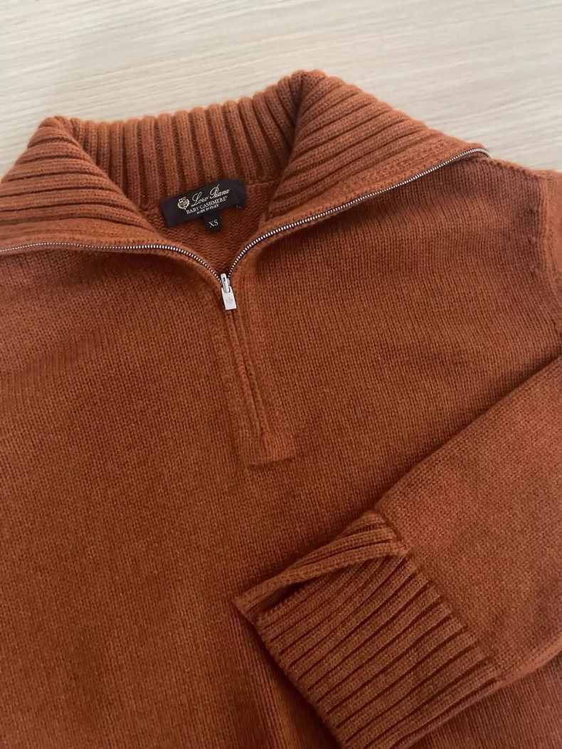 LORO PIANA Classic cashmere zipper sweater