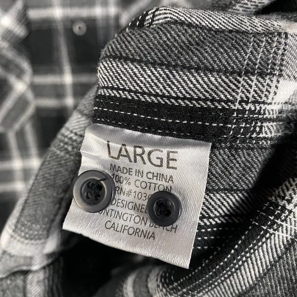 Other Costal Flannel Men's Large Plaid Black White 100% Cotton L Size US L / EU 52-54 / 3 - 5 Thumbnail