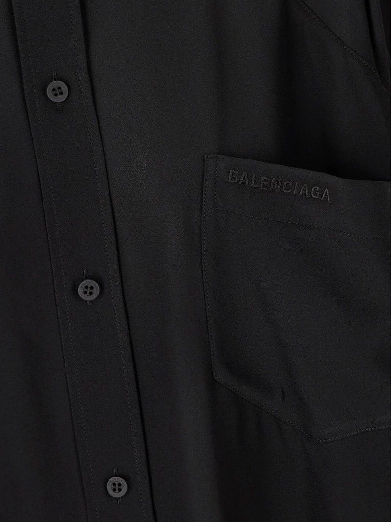 Balenciaga o1bcso1str0525 Sleeveless Knotted Shirt in Black Size L / US 10 / IT 46 - 2 Thumbnail