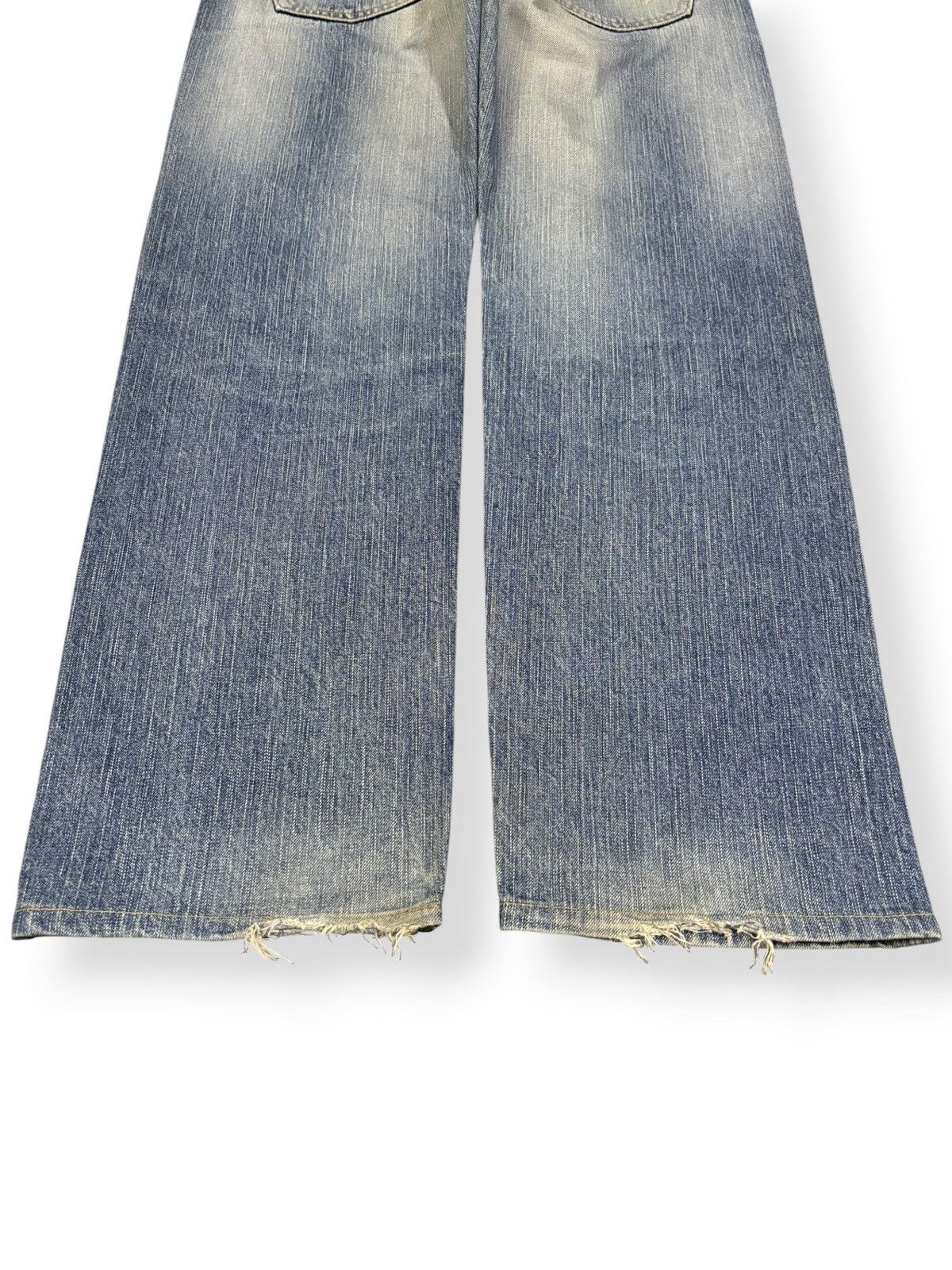 Edwin Vintage Edwin 505ZX Selvedge Blue Wash Distressed Jeans Size US 34 / EU 50 - 14 Thumbnail