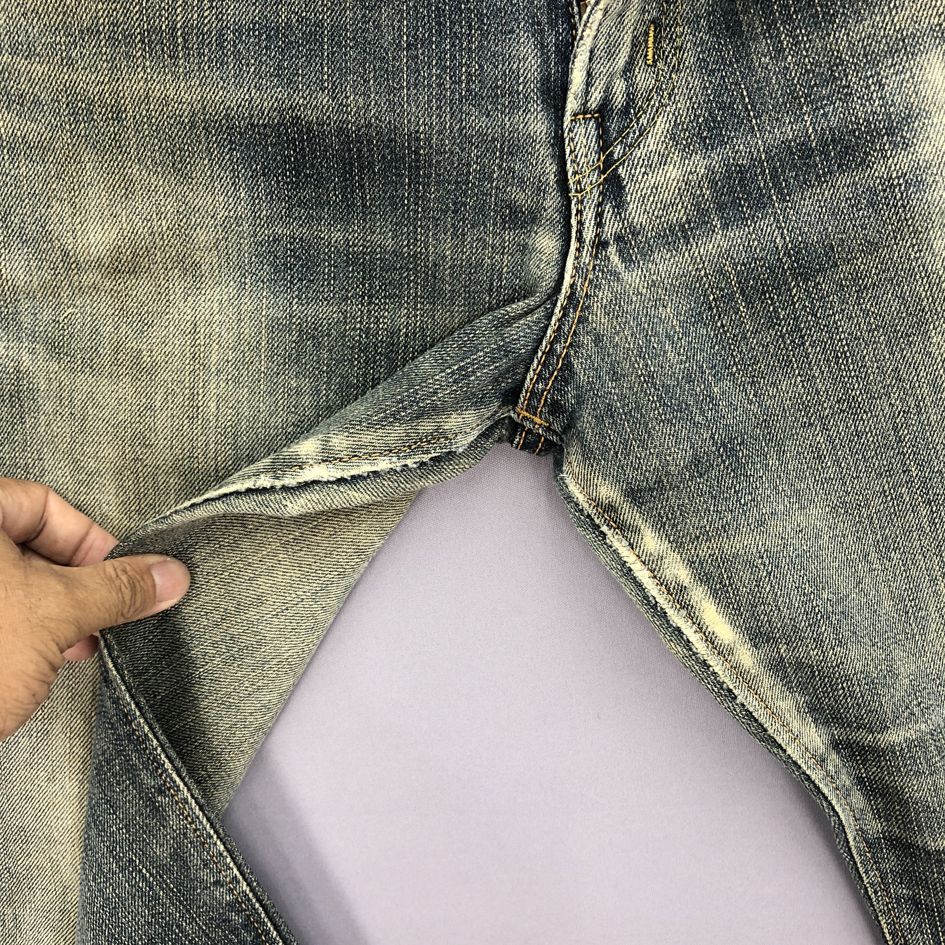 Japanese Brand Vintage 90s Edwin 505zx Selvedge Jeans Mudwash Redline Denim Size US 32 / EU 48 - 8 Thumbnail