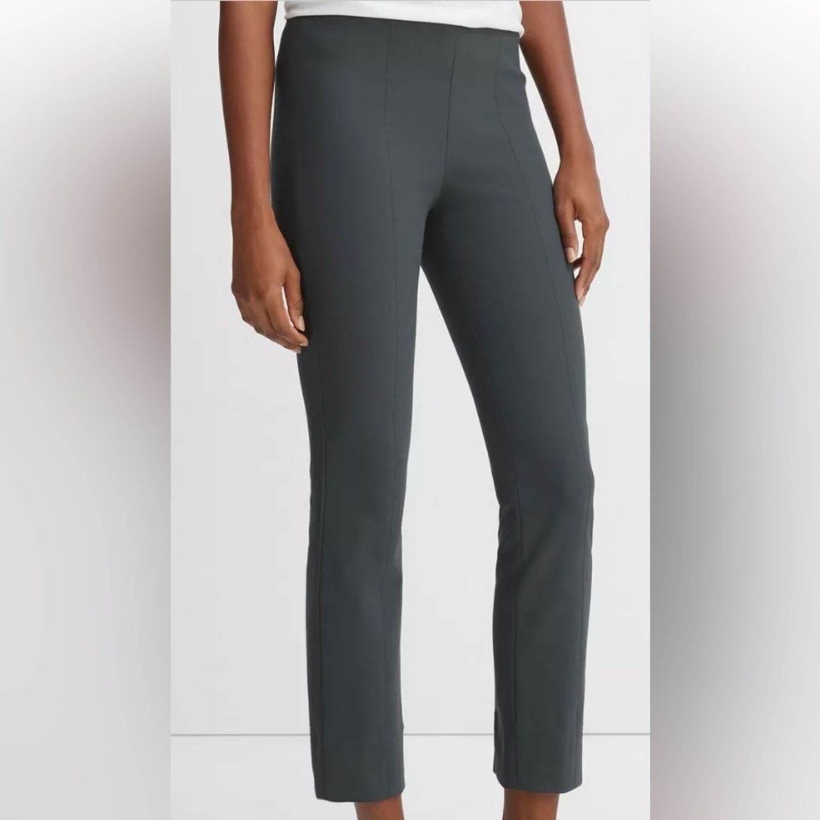 Vince Vince Dark Grey ponte knit front seam Ankle Pants, size XL Size 40" / US 18 - 2 Thumbnail