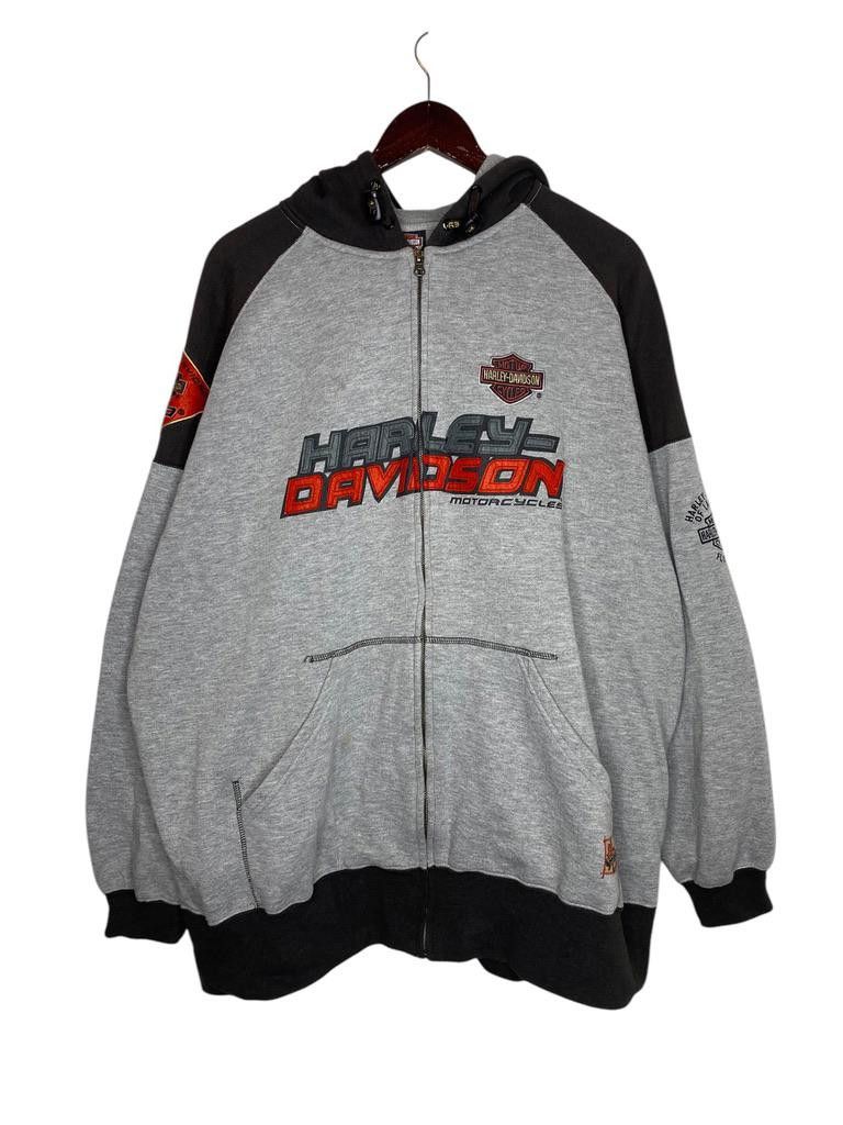 Harley Davidson Vintage Y2K Harley Davidson Hoodie Gray Black Orange Size XL Size US XL / EU 56 / 4 - 1 Thumbnail