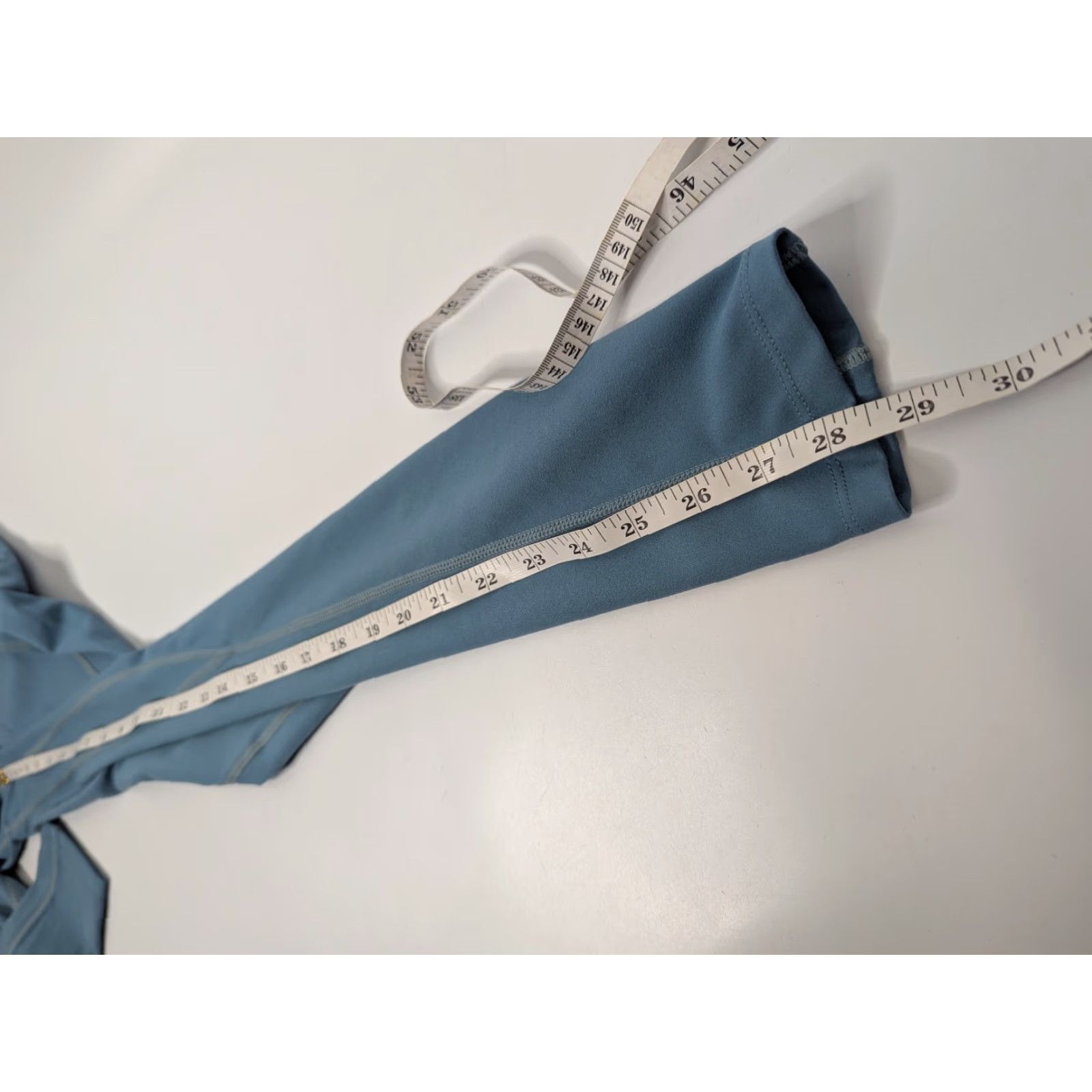 Gymshark GYMSHARK Leggings Dreamy 2.0 High Rise Stretch Teal Pockets Logo Small Activewear Womens Size 28" / US 6 / IT 42 - 7 Thumbnail