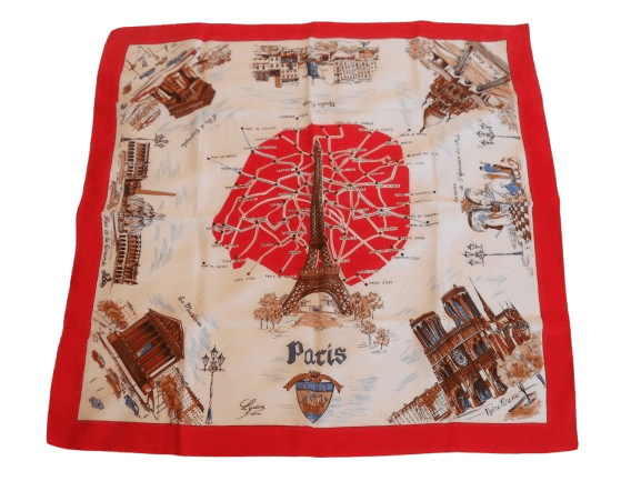 Other Vintage square scarf on the theme of ''Paris''. Size ONE SIZE - 1 Thumbnail