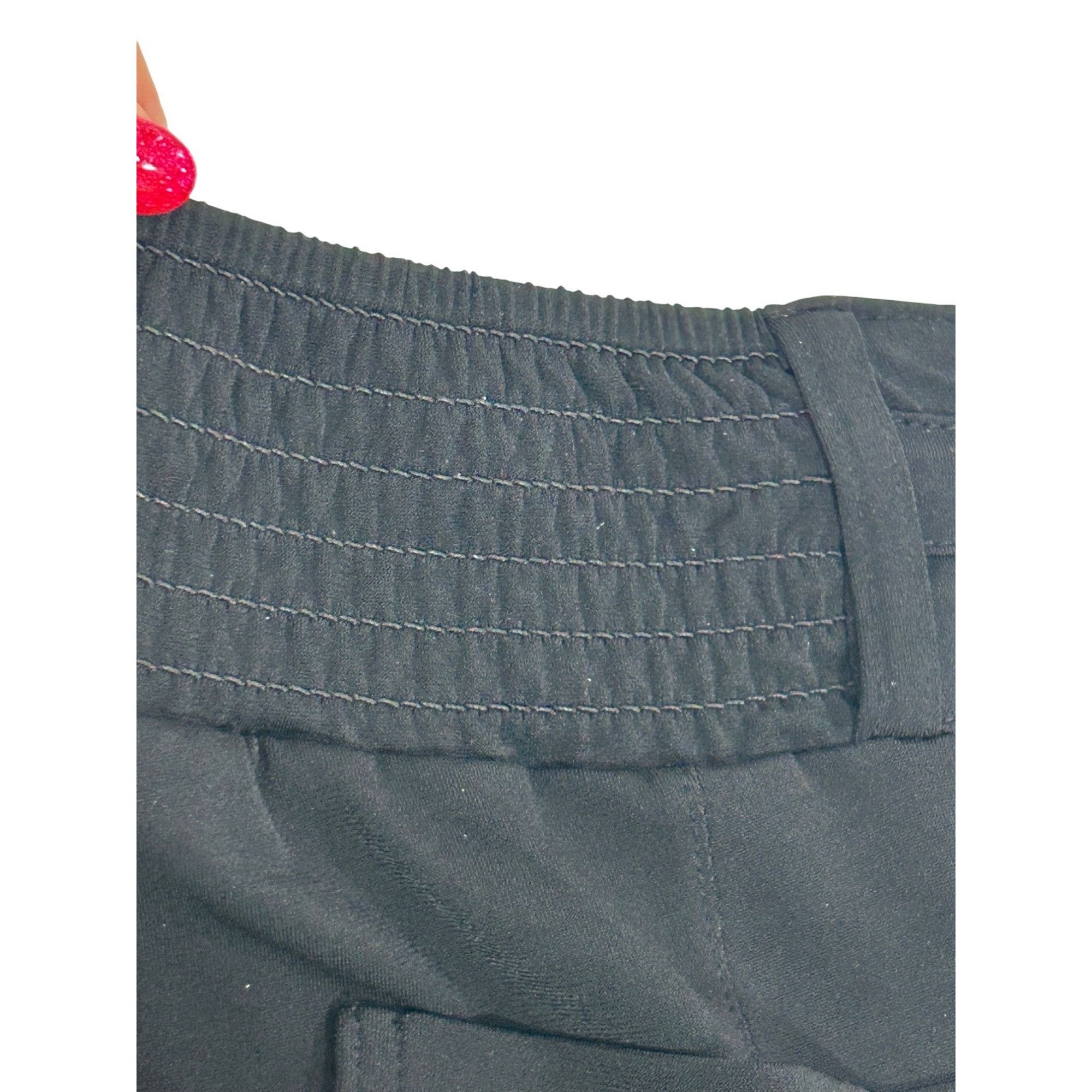 Other Thalia Sodi Pants Black M Stretchy Zip Buttons Logo Pockets Size 31" - 10 Thumbnail