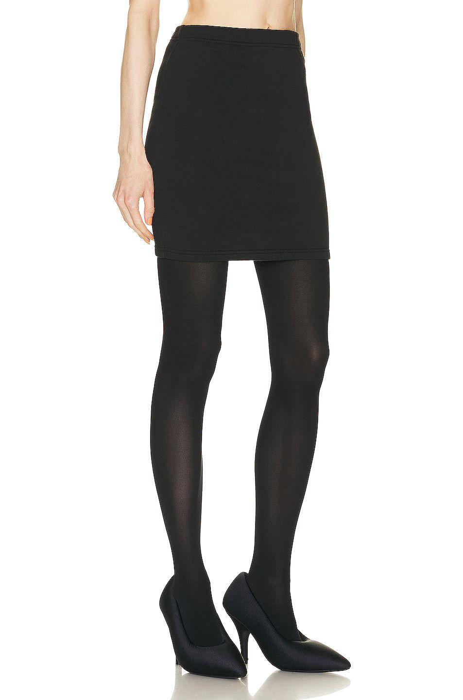 Balenciaga o1bcso1str1124 Mini Skirt in Black Size 25" / US 0 / IT 36 - 2 Thumbnail
