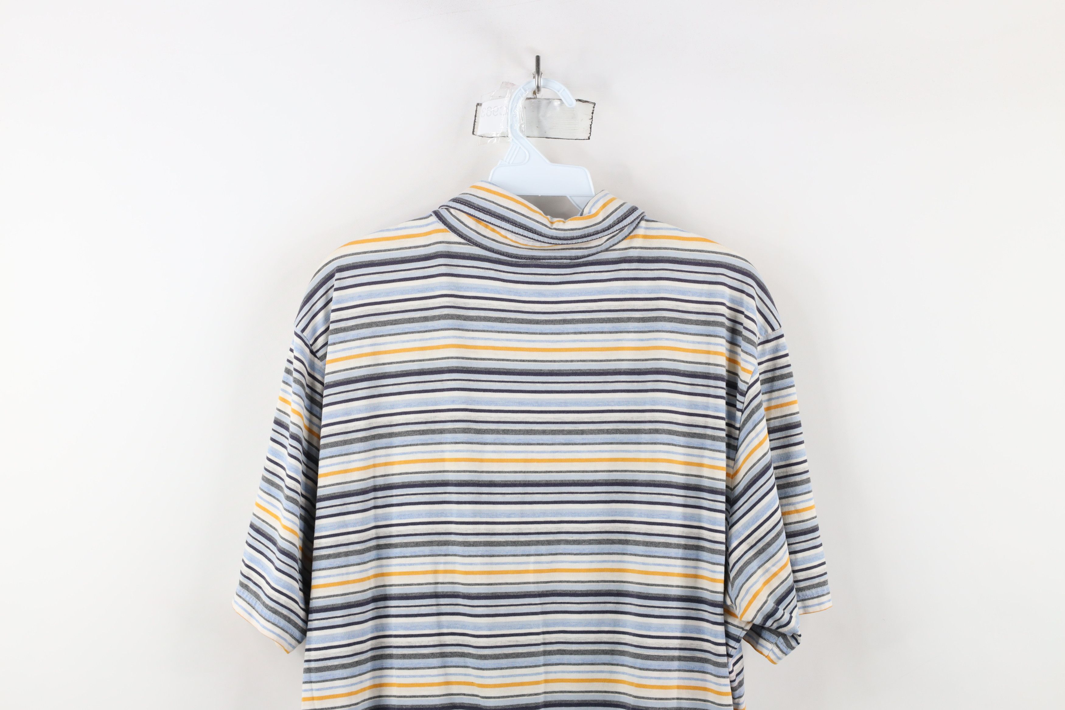 Express × Vintage Vintage Express Rainbow Striped Knit Collared Polo Shirt Size US XL / EU 56 / 4 - 10 Thumbnail