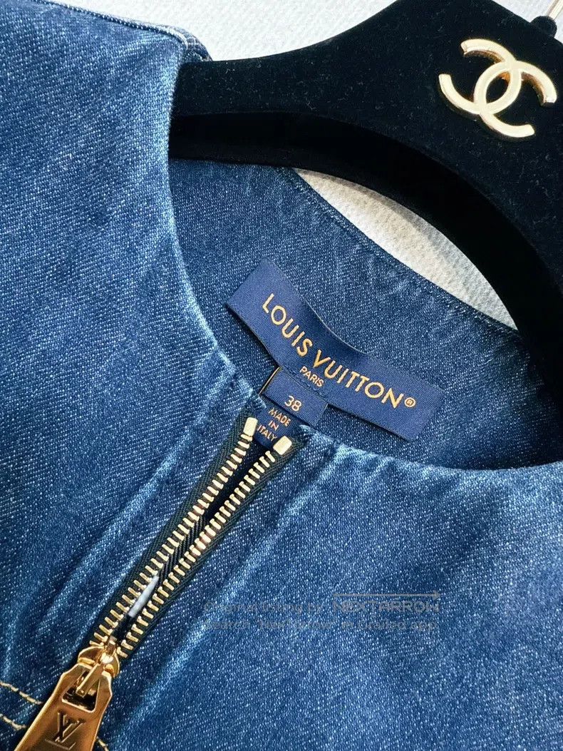 Louis Vuitton Louis Vuitton 23s show blue patchwork two-pocket denim jac Size XS / US 0-2 / IT 36-38 - 2 Thumbnail