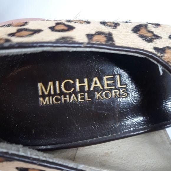 Michael Kors Michael Kors Calf Hair Leopard Heels Sz 11 Open Toe Platform Size US 11 / IT 41 - 8 Thumbnail
