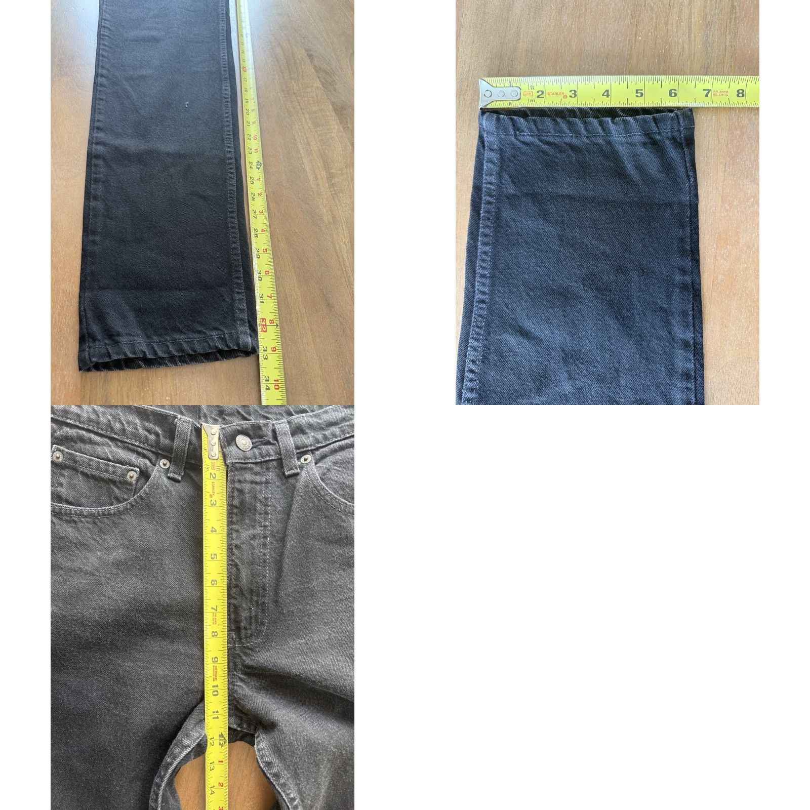 Levi's VTG Levi's 550 Jeans 31x34 Black Relaxed Fit Tapered 90s Mens Womens 29x33 Denim Cotton Button Zip 5-Pocket Logo USA Size 24" / US 00 / IT 34 - 8 Thumbnail
