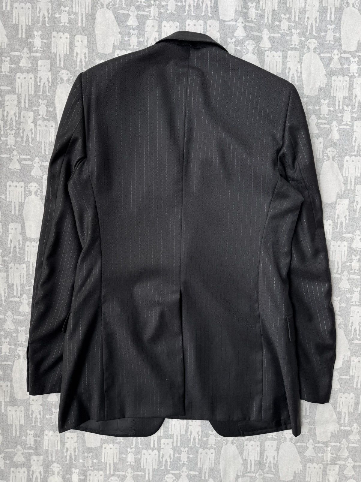 Dior Dior Homme SS04 Pinstripes Shiny Threads Black Suit Size 48S - 6 Thumbnail