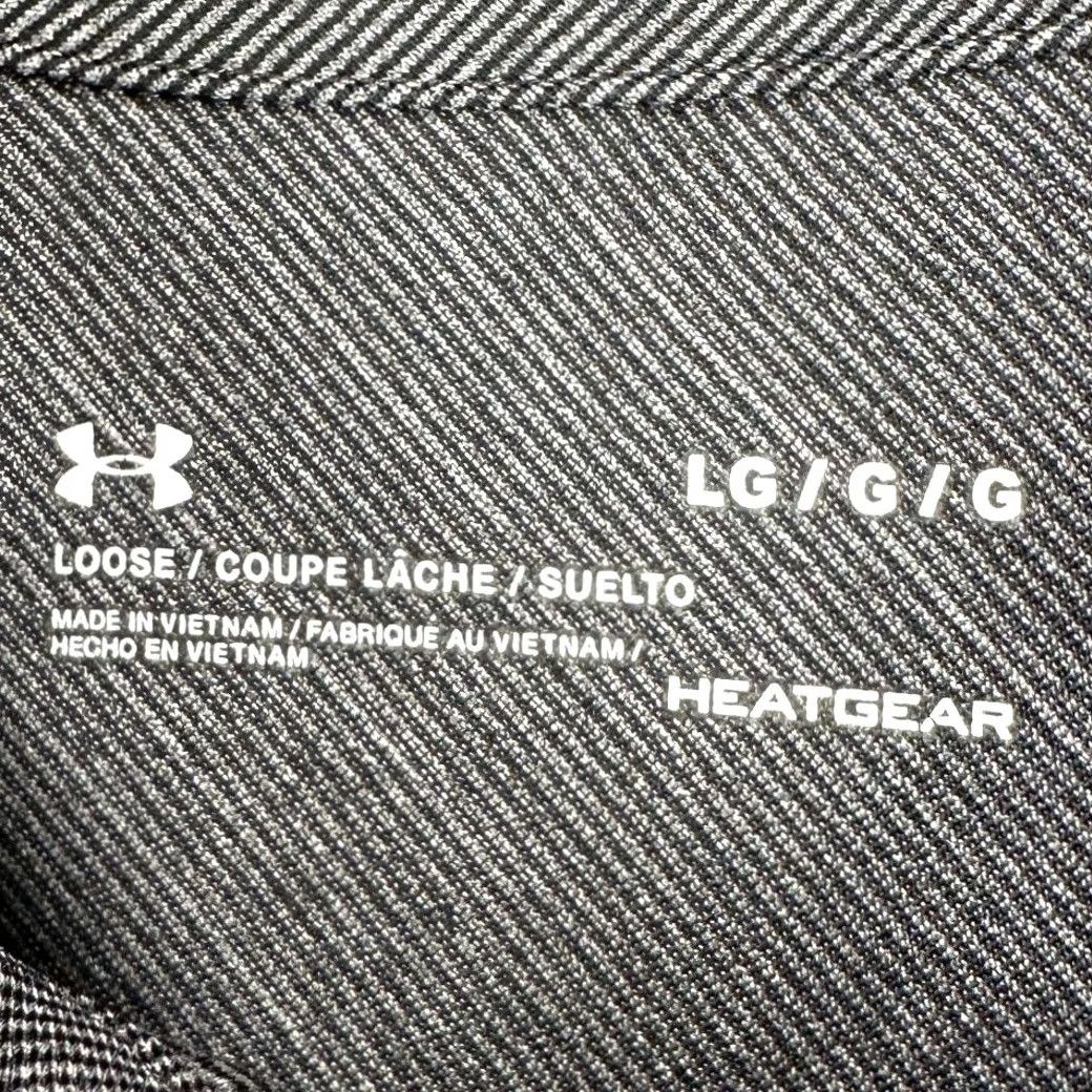 Under Armour Under Armour Polo Shirt Mens Large Grey Black Stripes Golf Rugby Heat Gear Size US L / EU 52-54 / 3 - 4 Thumbnail