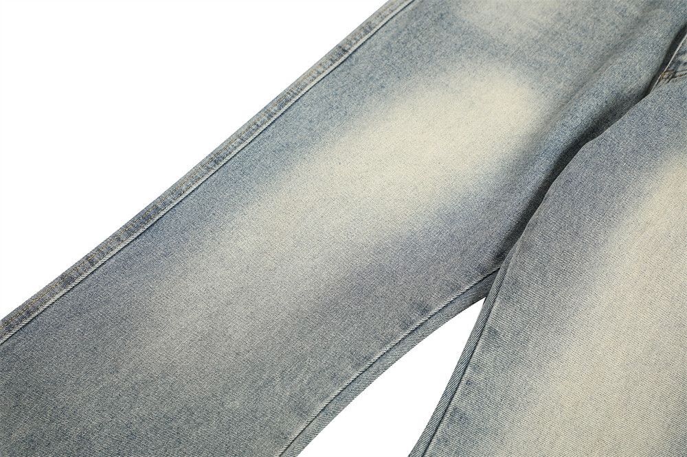 Jean Men's hippie high street punk heavy washed flared jeans Size US 32 / EU 48 - 5 Thumbnail