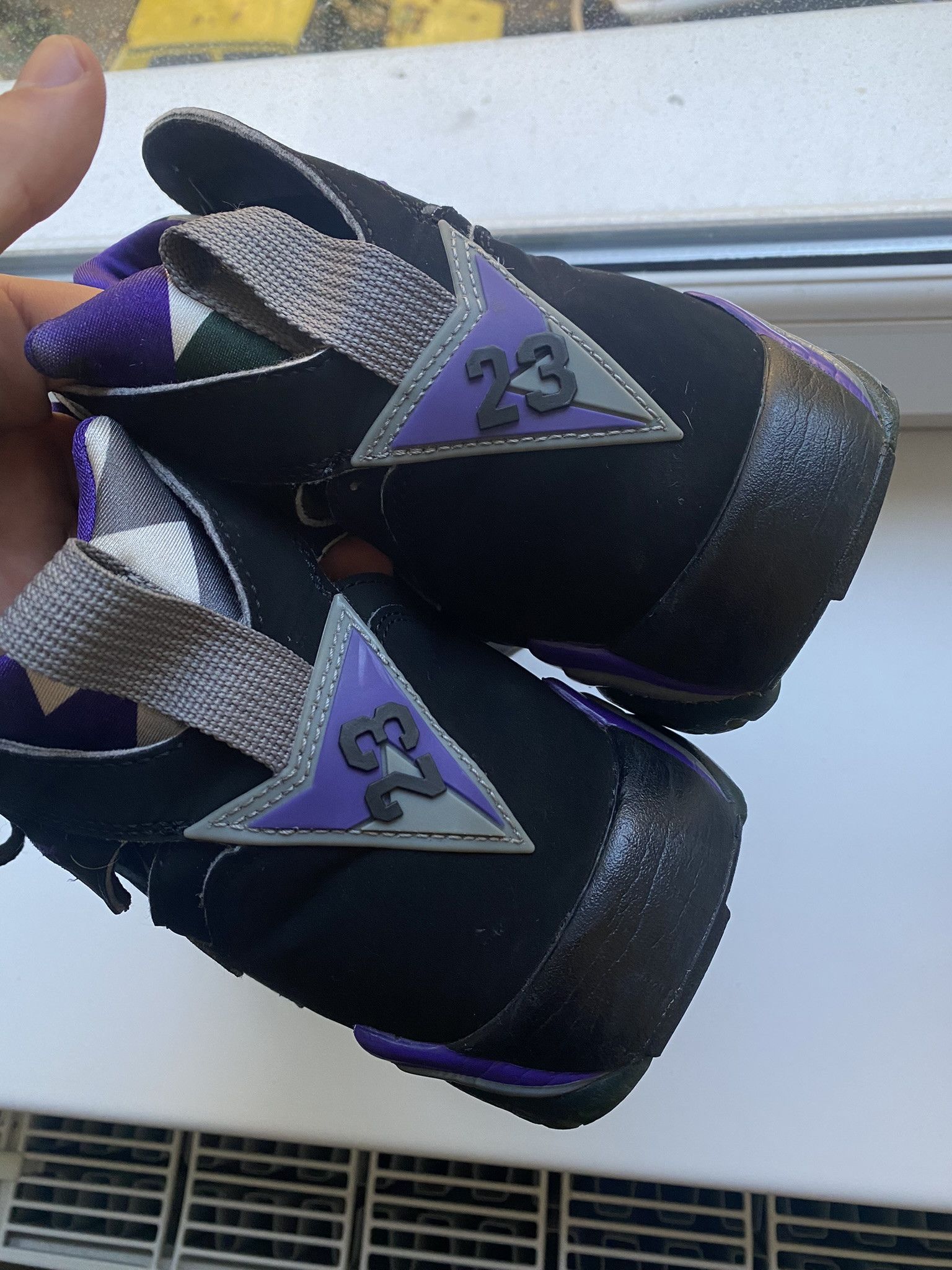 Designer × Jordan Brand Size 13 - Air Jordan 7 Retro PE Ray Allen Black Purple Size US 14 / EU 47 - 4 Thumbnail