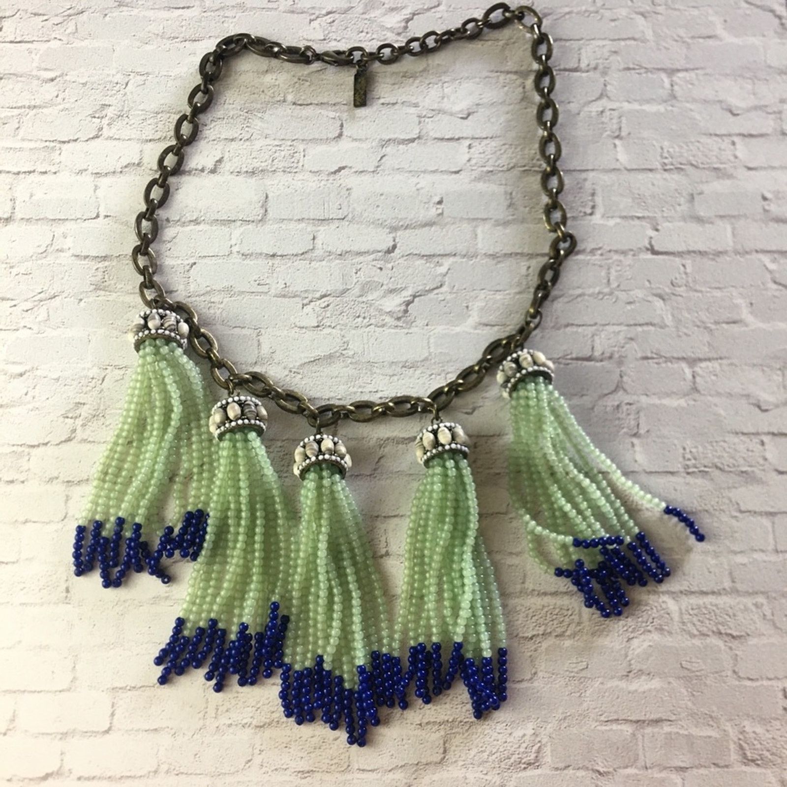 Other Vintage BaubleBar Tassel Seed Bead Statement Necklace Size ONE SIZE - 1 Thumbnail