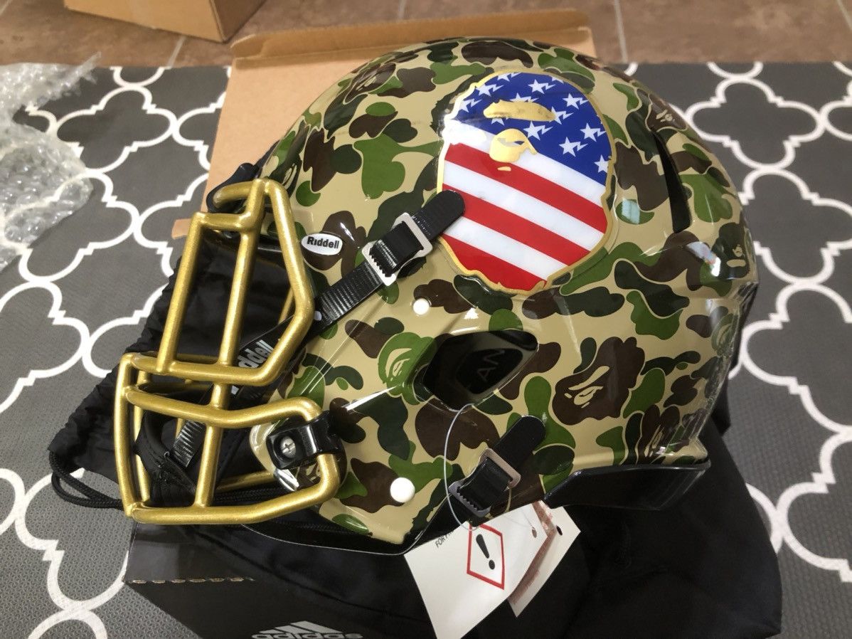 Adidas × Bape Bape x Adidas Riddell Football Helmet Size ONE SIZE - 5 Thumbnail