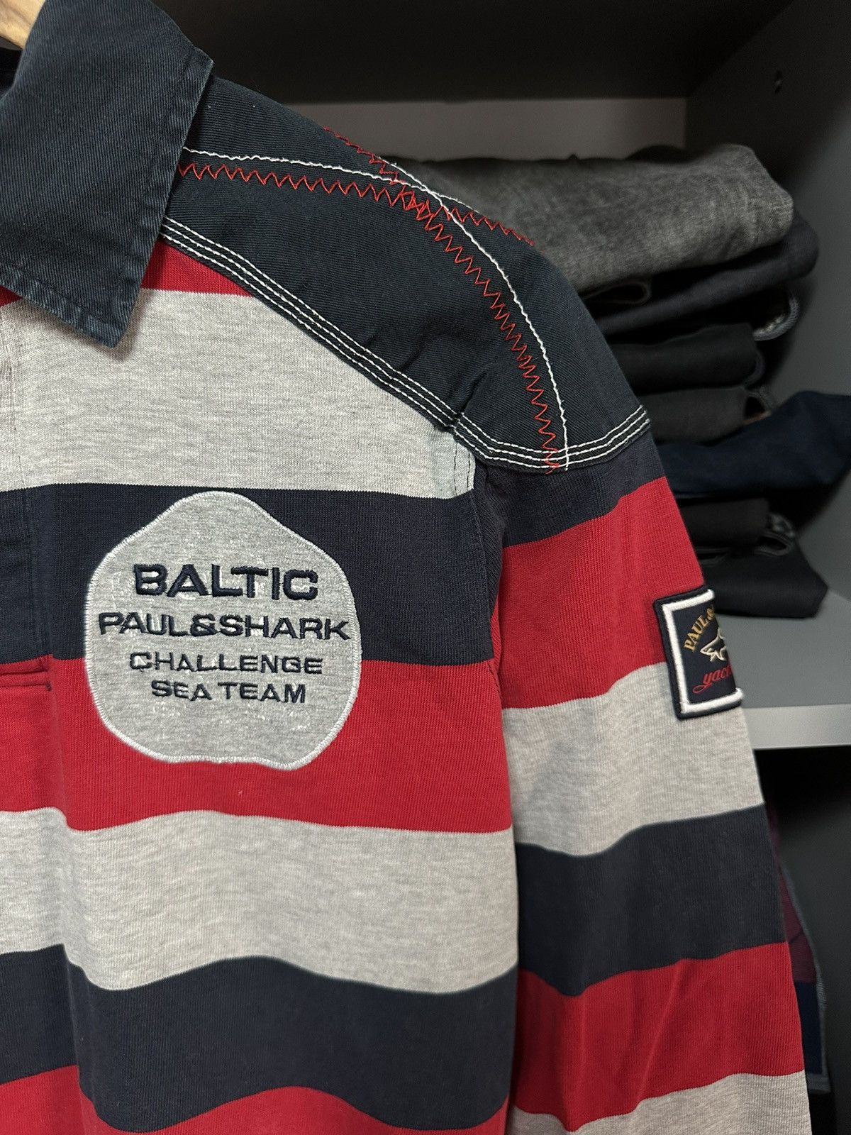 Paul & Shark × Vintage Vintage Paul&Shark Rugby Shirt Y2K Size US L / EU 52-54 / 3 - 3 Thumbnail