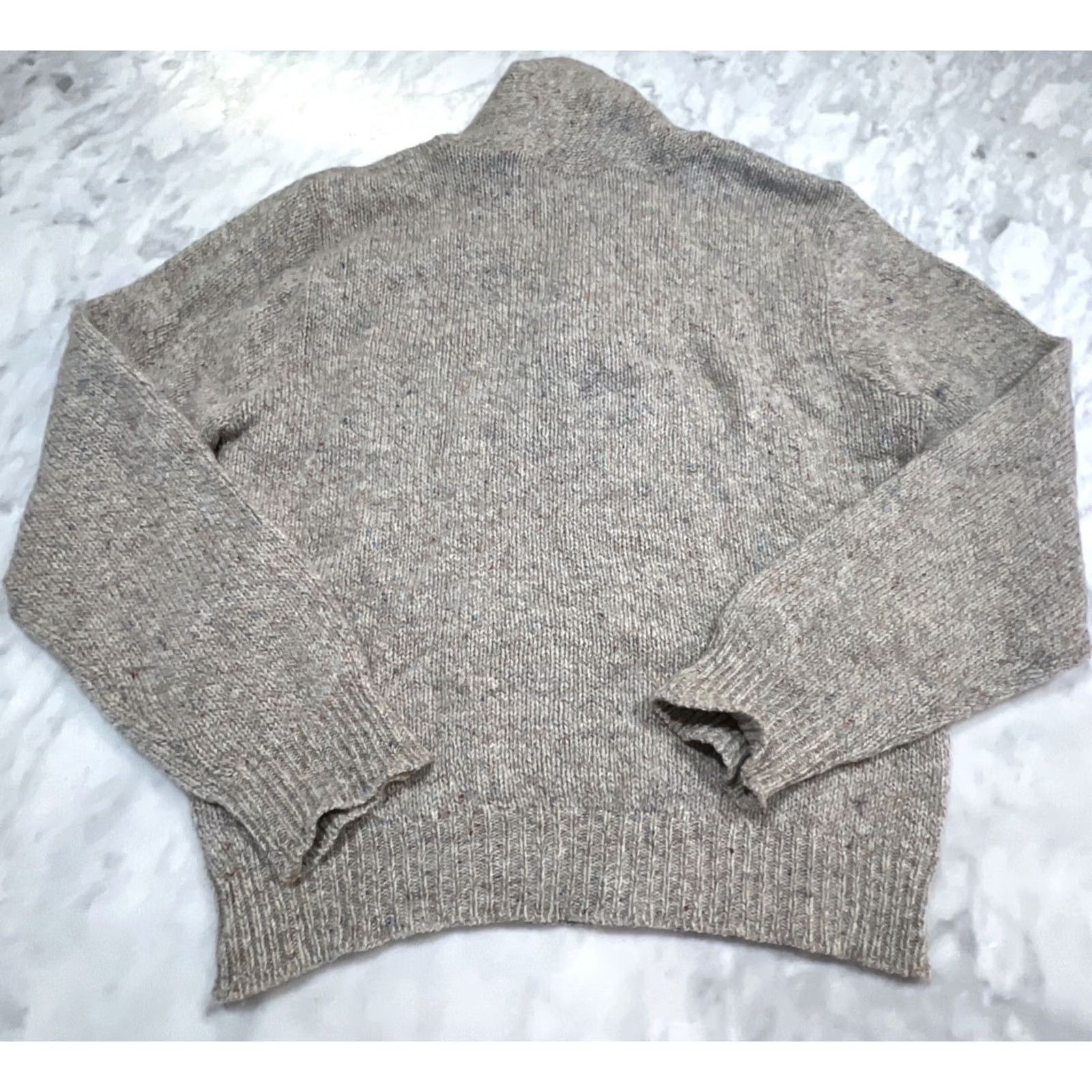 Vintage VINTAGE Northern Isles Sweater Men’s L Beige Confetti Button Knit Pullover 90s Classic Travel Casual Winter Fall Spring Mens Size US L / EU 52-54 / 3 - 6 Thumbnail