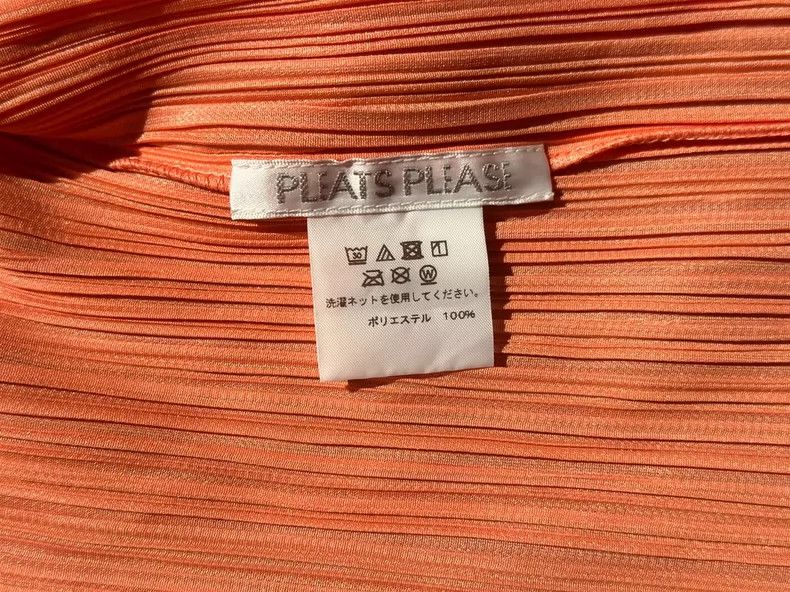 Issey Miyake Issey Miyake size:3 Orange pleated long-sleeved shirt Size XS / US 0-2 / IT 36-38 - 2 Thumbnail