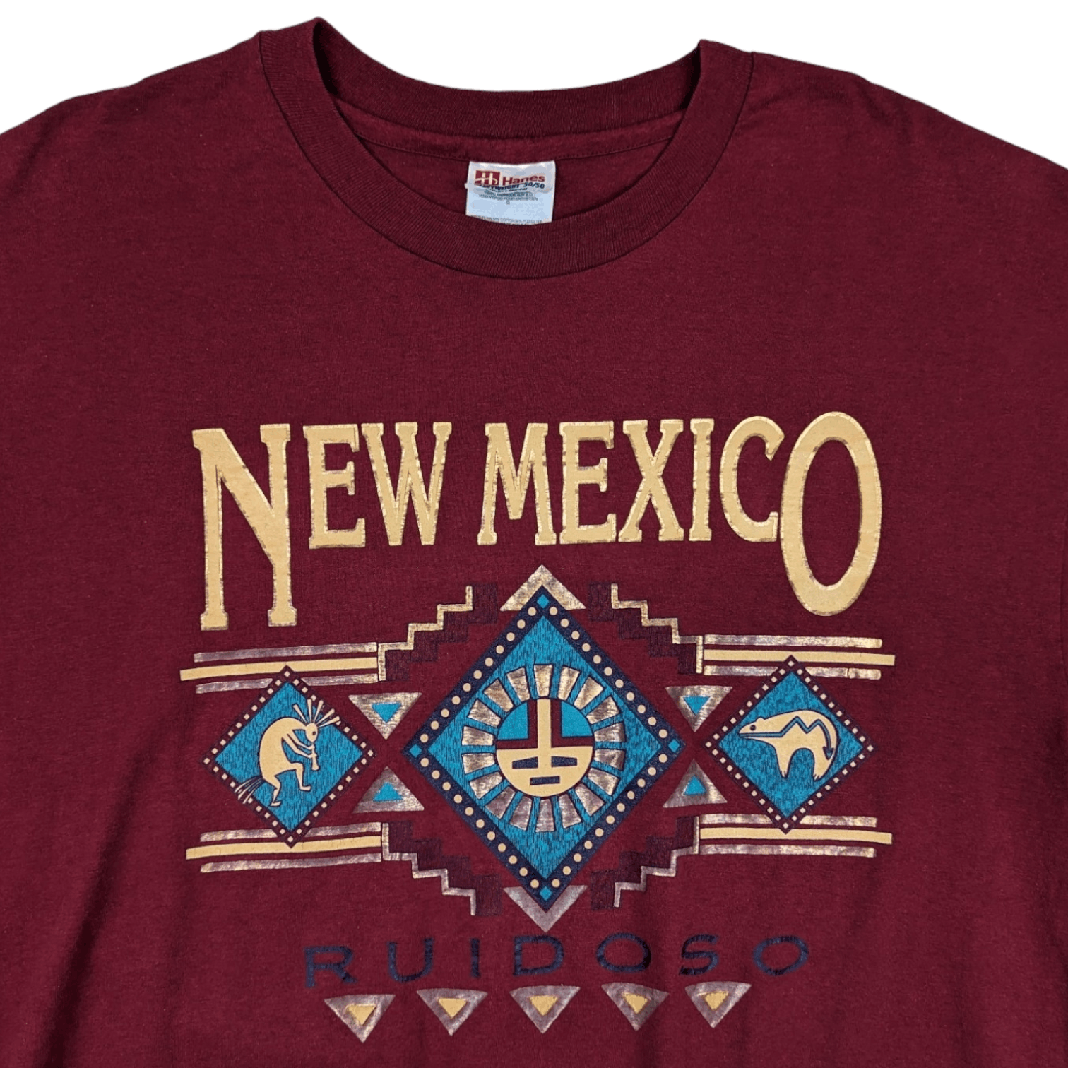 Hanes Vintage 90's NEW MEXICO Ruidoso T Shirt Single Stitches Tee Size US L / EU 52-54 / 3 - 3 Thumbnail