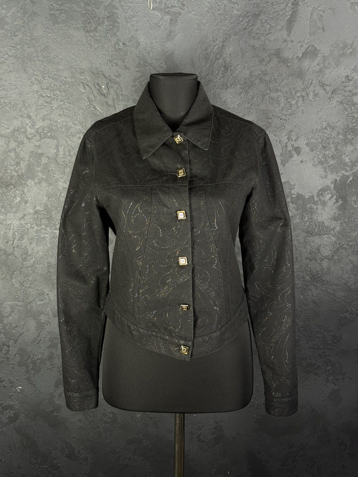 Vintage Versace Classic V2 Vintage 90s Women’s Black Jacket Size 46 Size L / US 10 / IT 46 - 1 Thumbnail