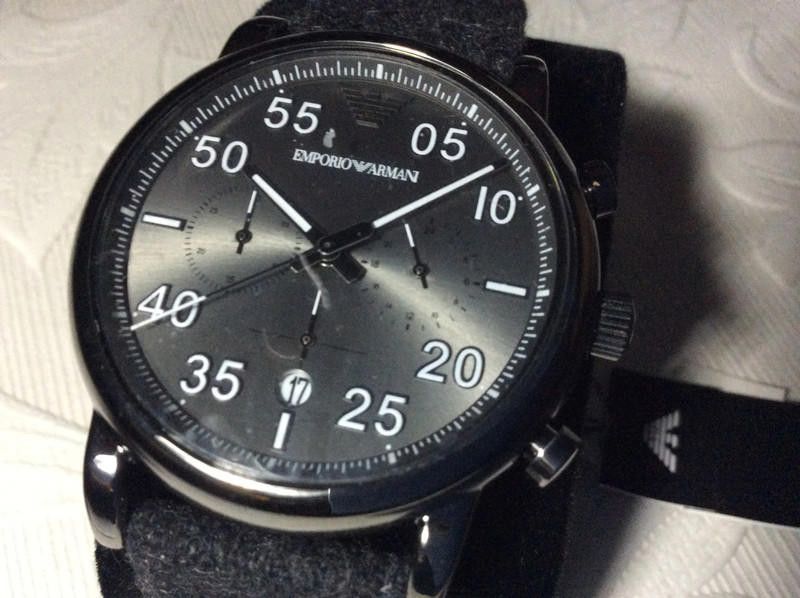 Emporio Armani Emporio Armani men's black watch Size ONE SIZE - 8 Thumbnail