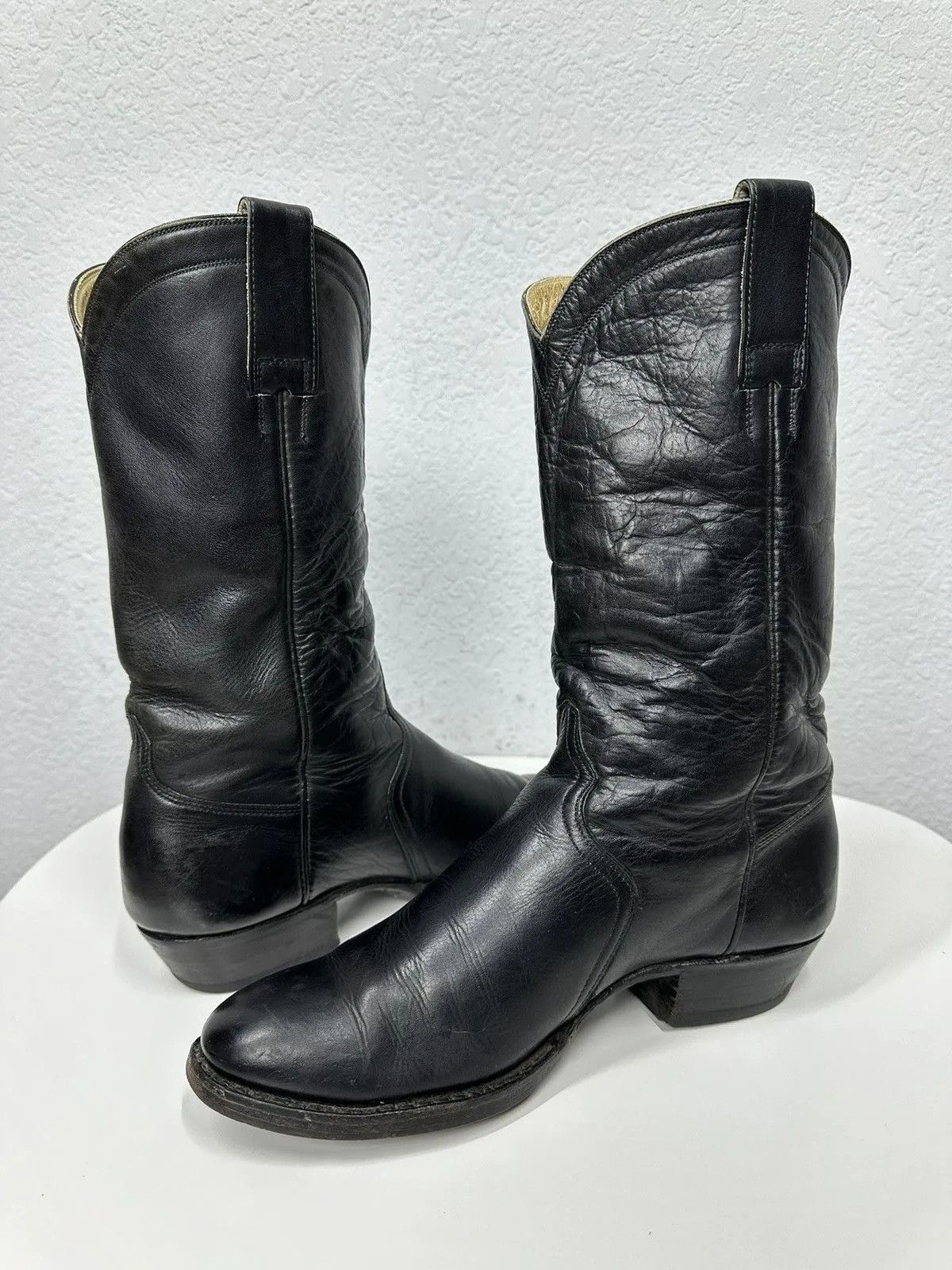 Hedi Slimane Vintage High Heels Leather Boots Knee Y2k Avantgarde Rare Size US 9 / IT 39 - 7 Thumbnail