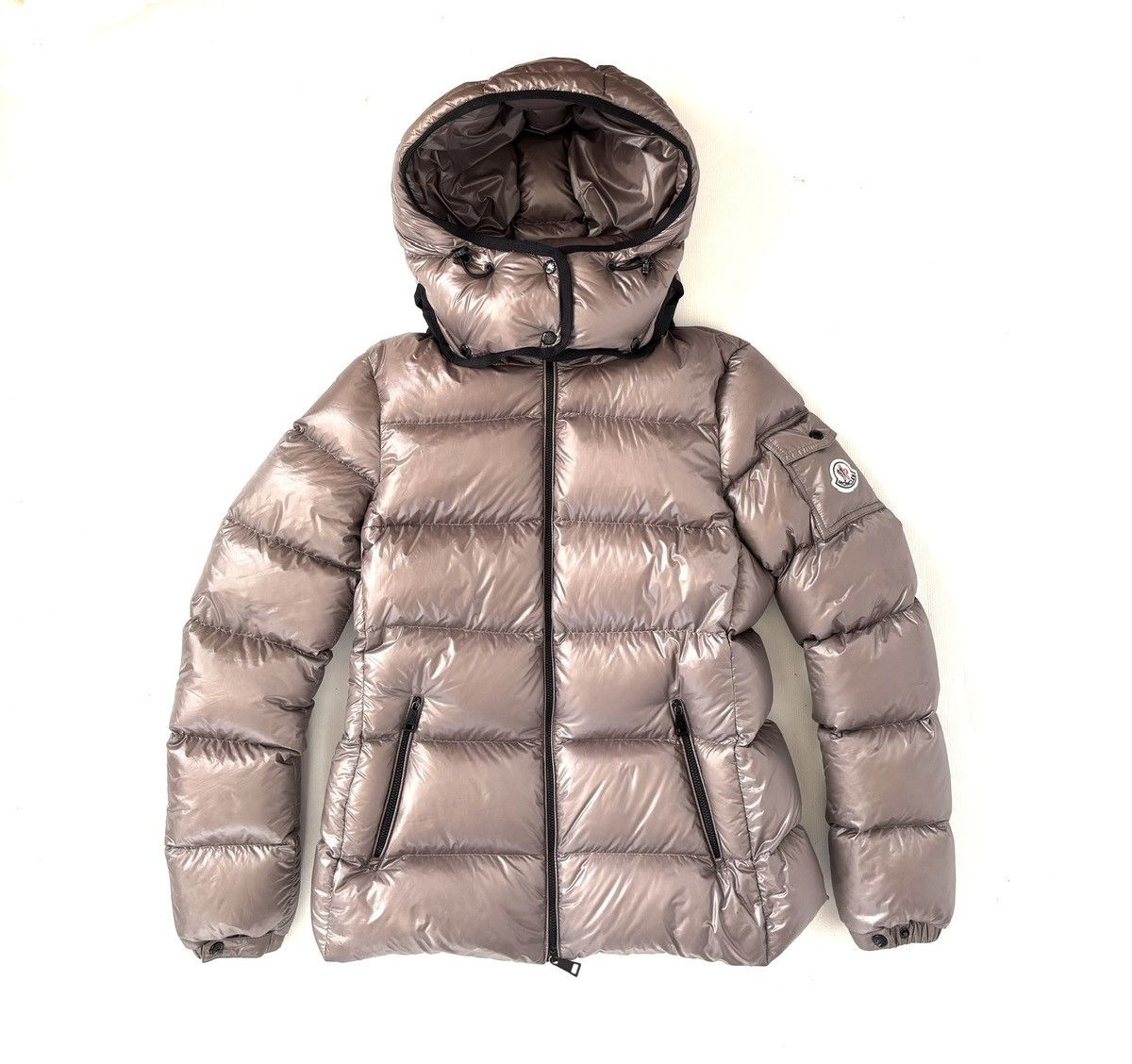Moncler × Vintage MONCLER Astere Giubbotto Gray Hooded Down Puffer