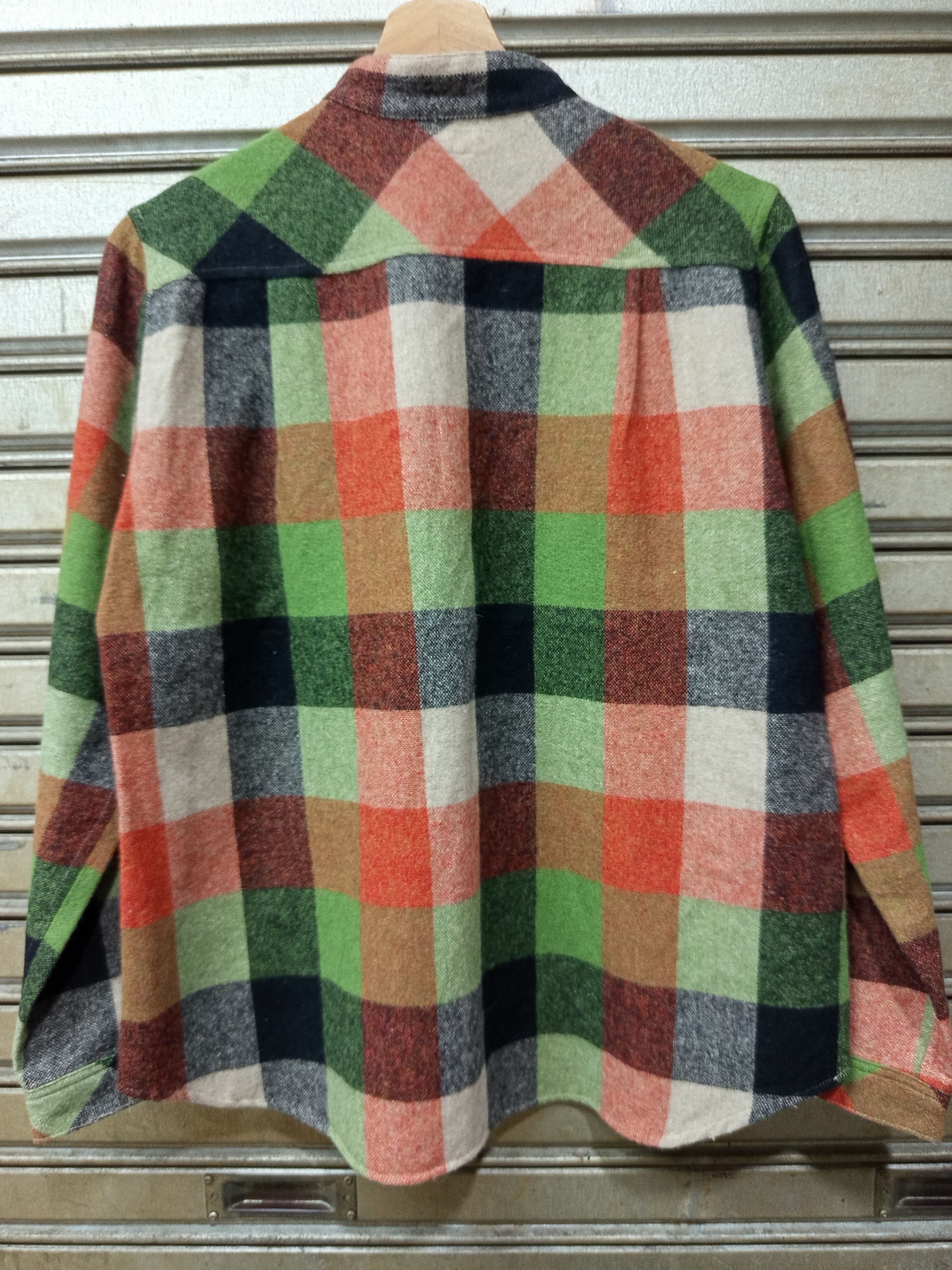 Japanese Brand Japan wool blend plaid pullover shirt. Size L / US 10 / IT 46 - 7 Thumbnail