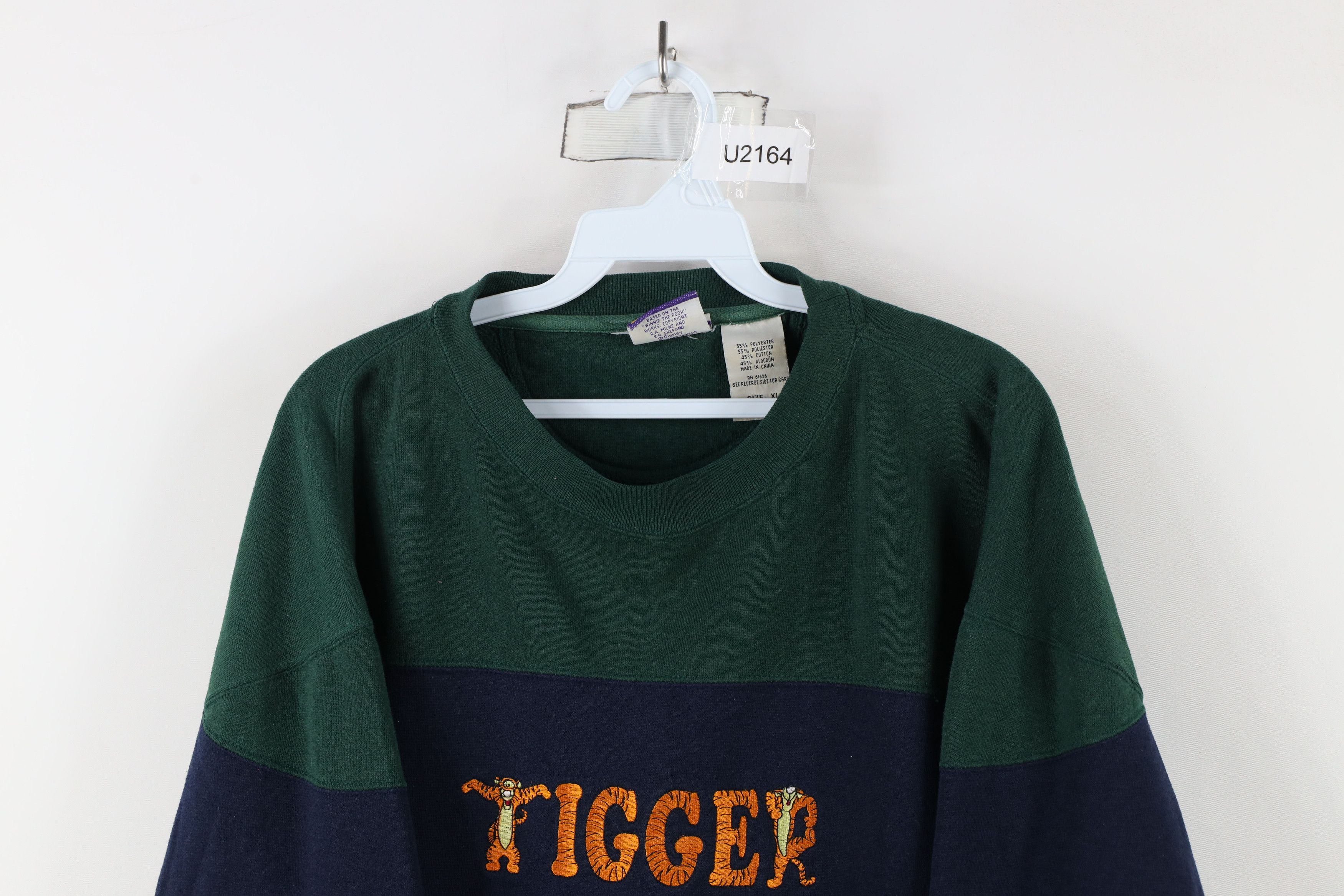 Disney × Vintage Vintage 90s Disney Winnie the Pooh Tigger Cropped Sweatshirt Size XL / US 12-14 / IT 48-50 - 2 Thumbnail