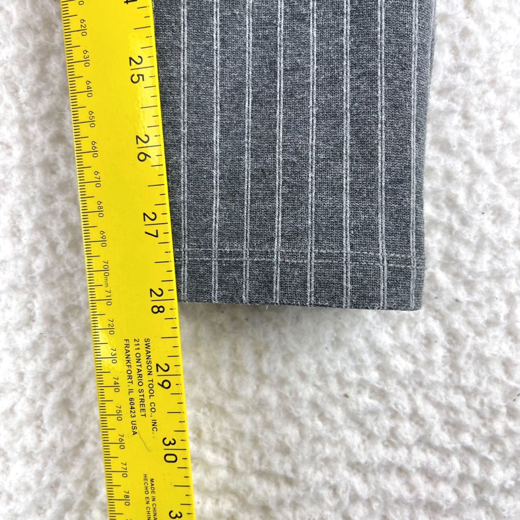 Vintage Betabrand Gray Stripe Dress Pants Pants Womens Small Long Pull On Stretch Slim Pinstripe Casual Workwear Size 28" / US 6 / IT 42 - 7 Thumbnail