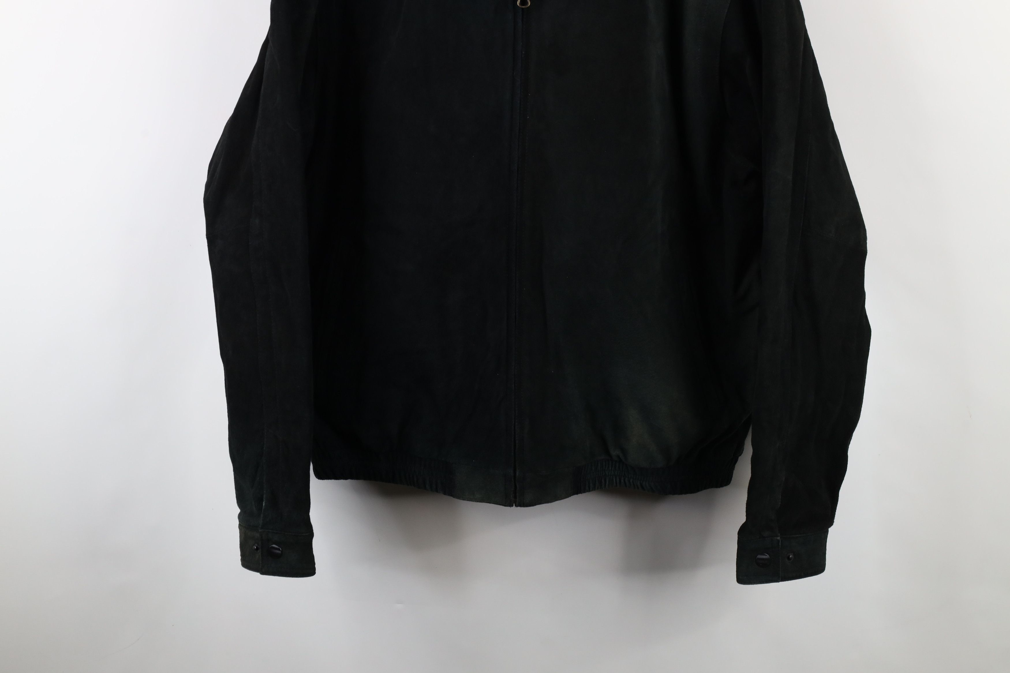Vintage Vintage 90s Streetwear Faded Quilted Suede Leather Jacket Size US L / EU 52-54 / 3 - 3 Thumbnail