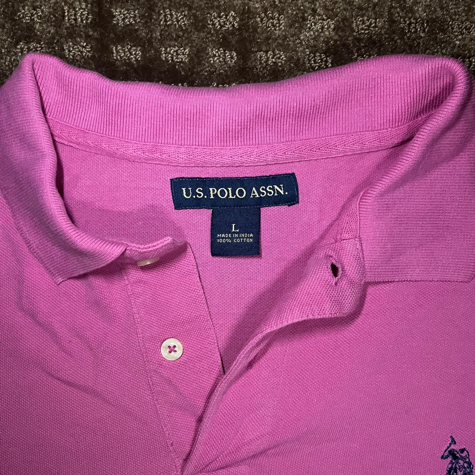 U.S. Polo Assn. 💗 U.S. Polo Assn. 🏇 Classic Pink Polo Shirt – L Size US L / EU 52-54 / 3 - 5 Thumbnail