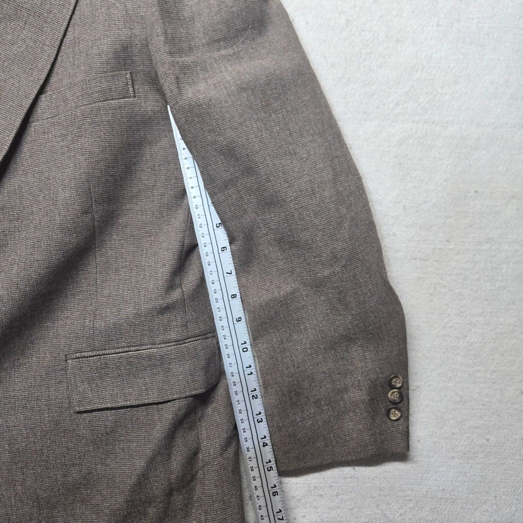 Vintage VINTAGE Unbranded Brown Men's Blazer Jacket Coat 38 Regular Fit Formal Party Wedding Fall Spring Summer Winter Size 38R - 6 Thumbnail
