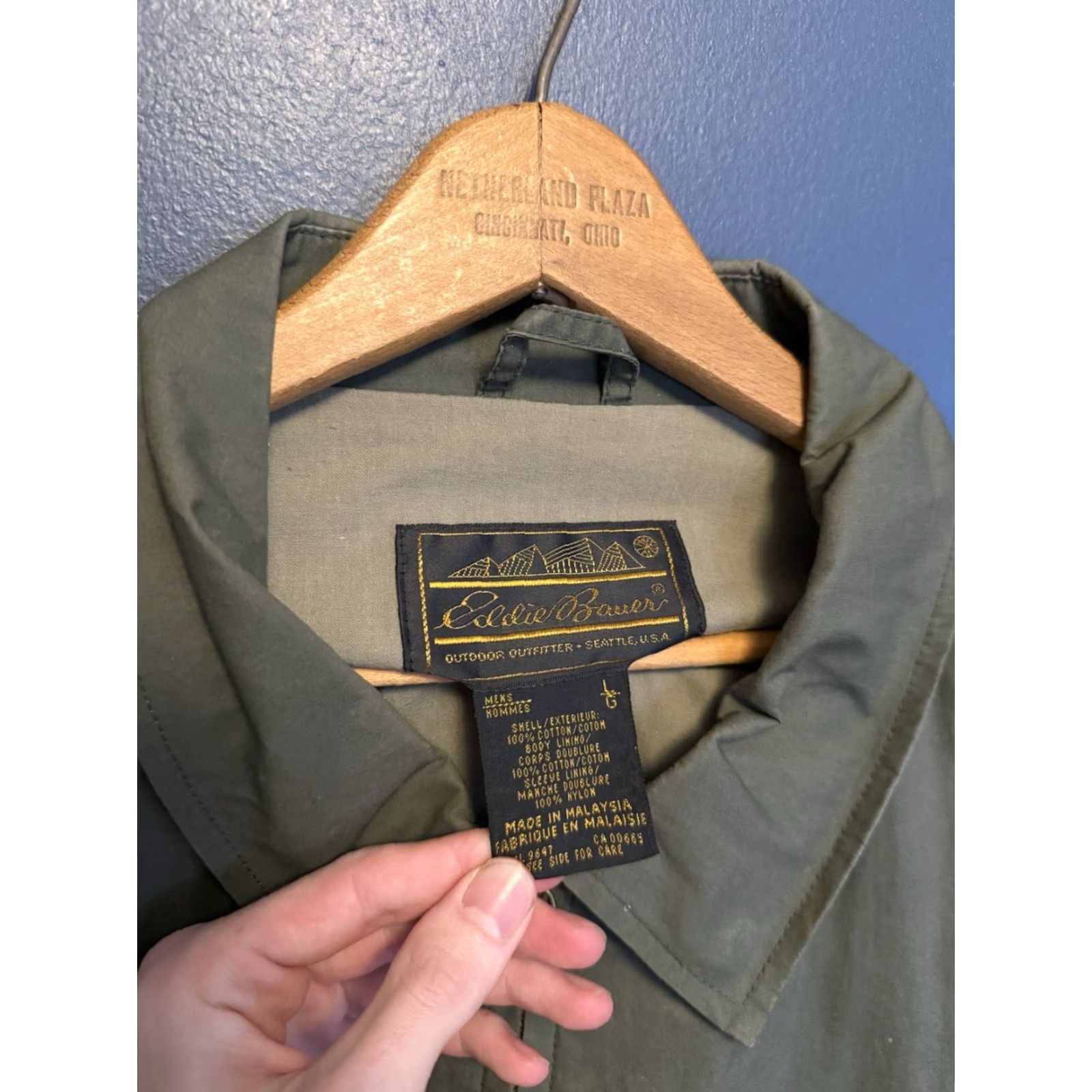 Eddie Bauer VINTAGE Eddie Bauer Jacket Green 90s Cotton Zip Pocket Large Mens Size US L / EU 52-54 / 3 - 2 Thumbnail